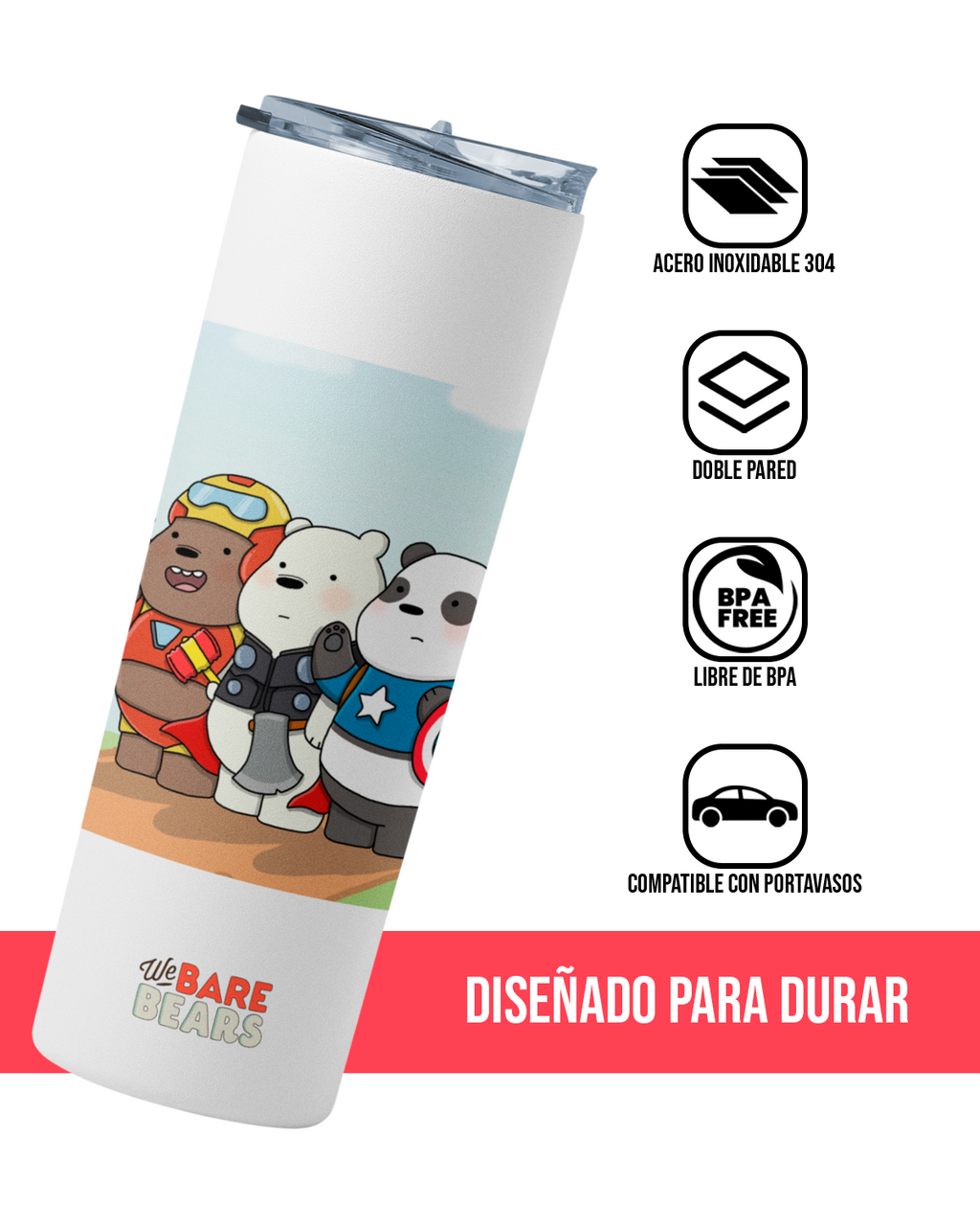 Termo Skinny Tumbler 20 Oz. Escandalosos