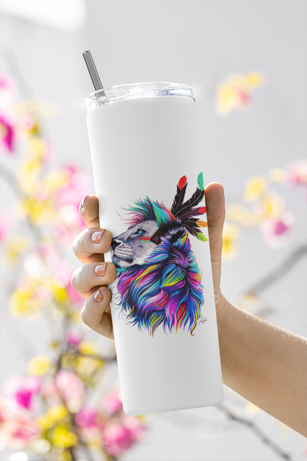 Termo Skinny Tumbler 20 Oz. Leon de colores