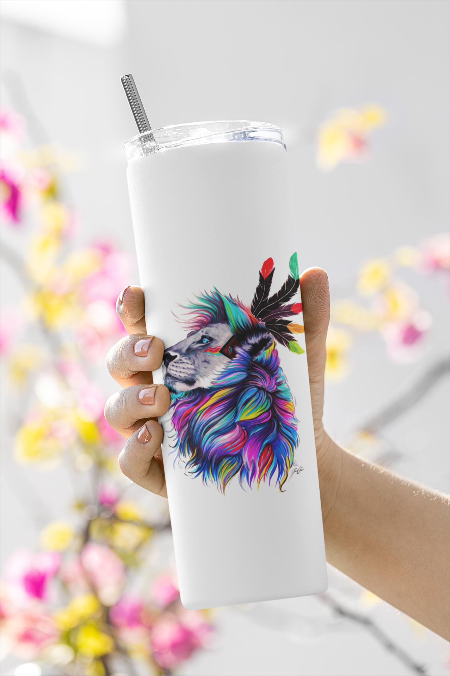 Termo Skinny Tumbler 20 Oz. Leon de colores
