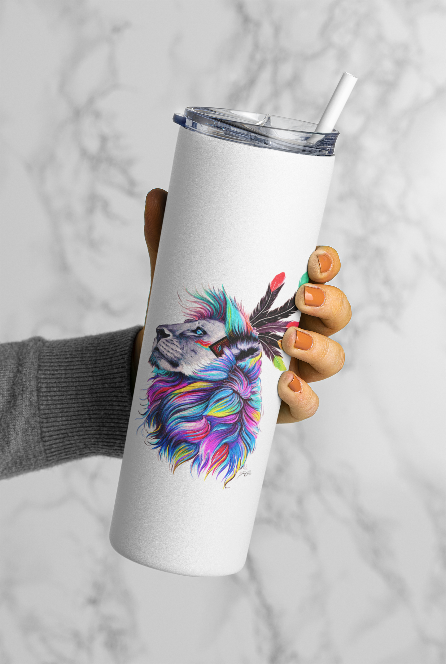 Termo Skinny Tumbler 20 Oz. Leon de colores
