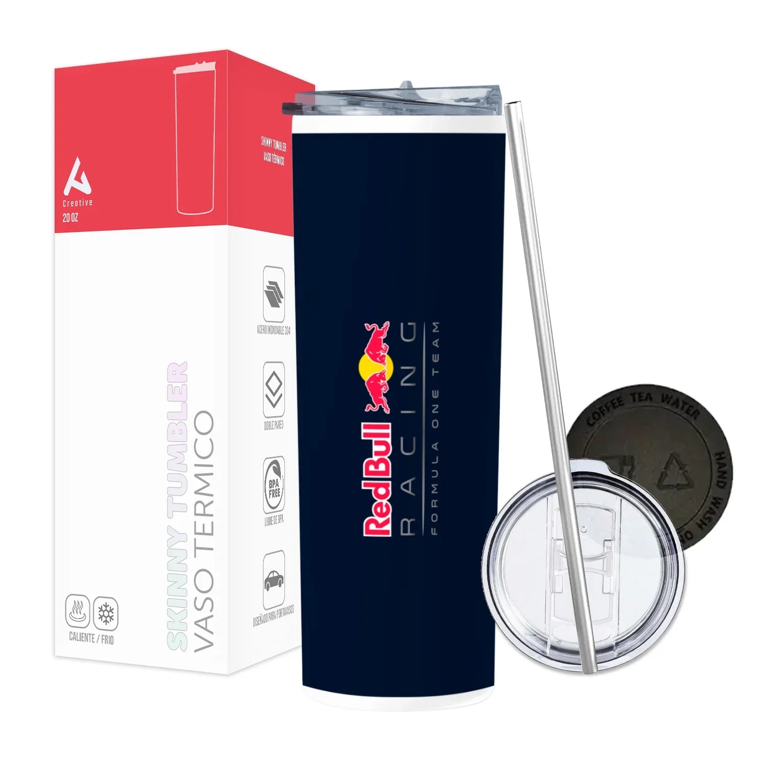 Termo Skinny Tumbler 20 oz de acero inoxidable - Red Bull Racing