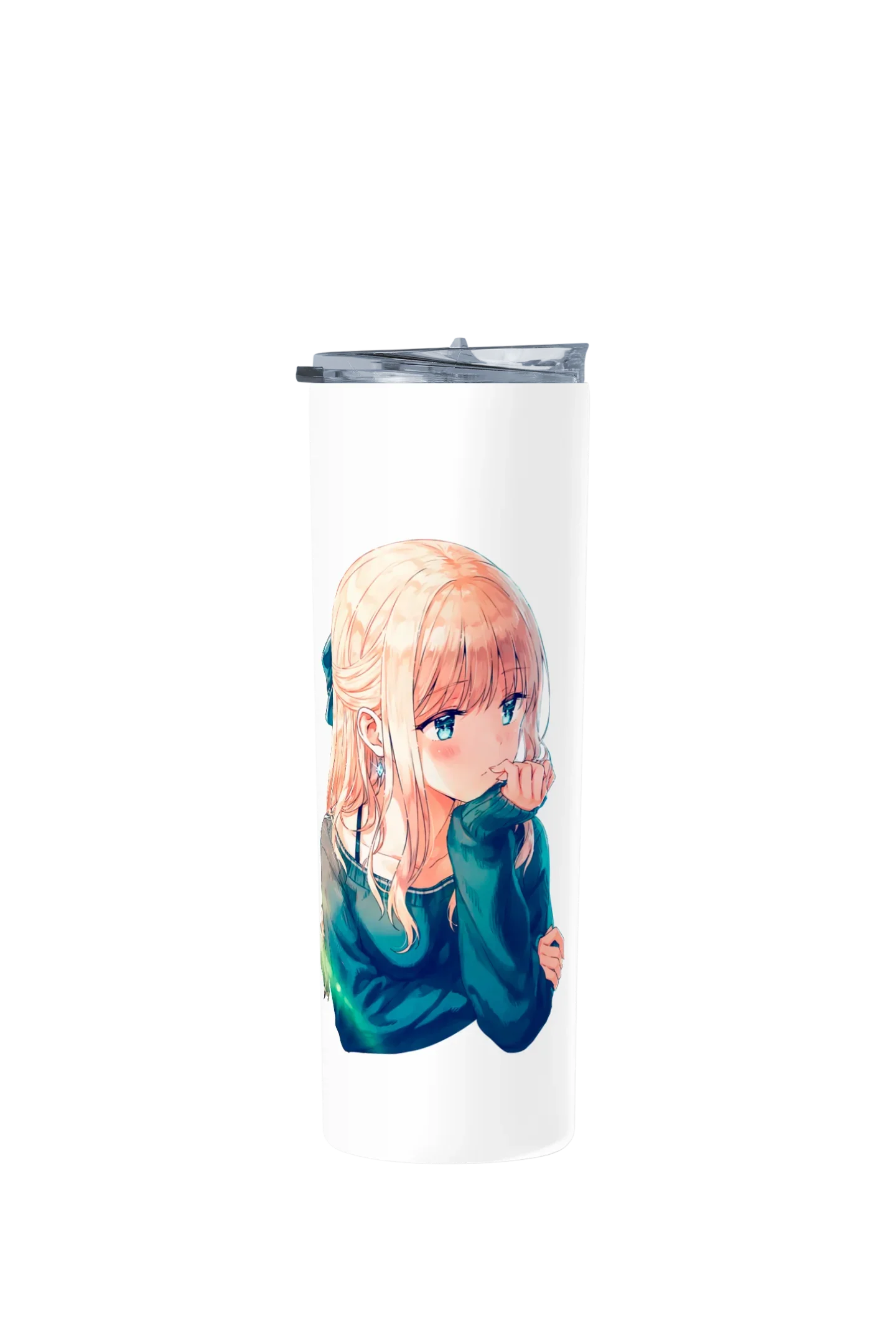 Termo Skinny Tumbler 20 oz de acero inoxidable - Chica pensando