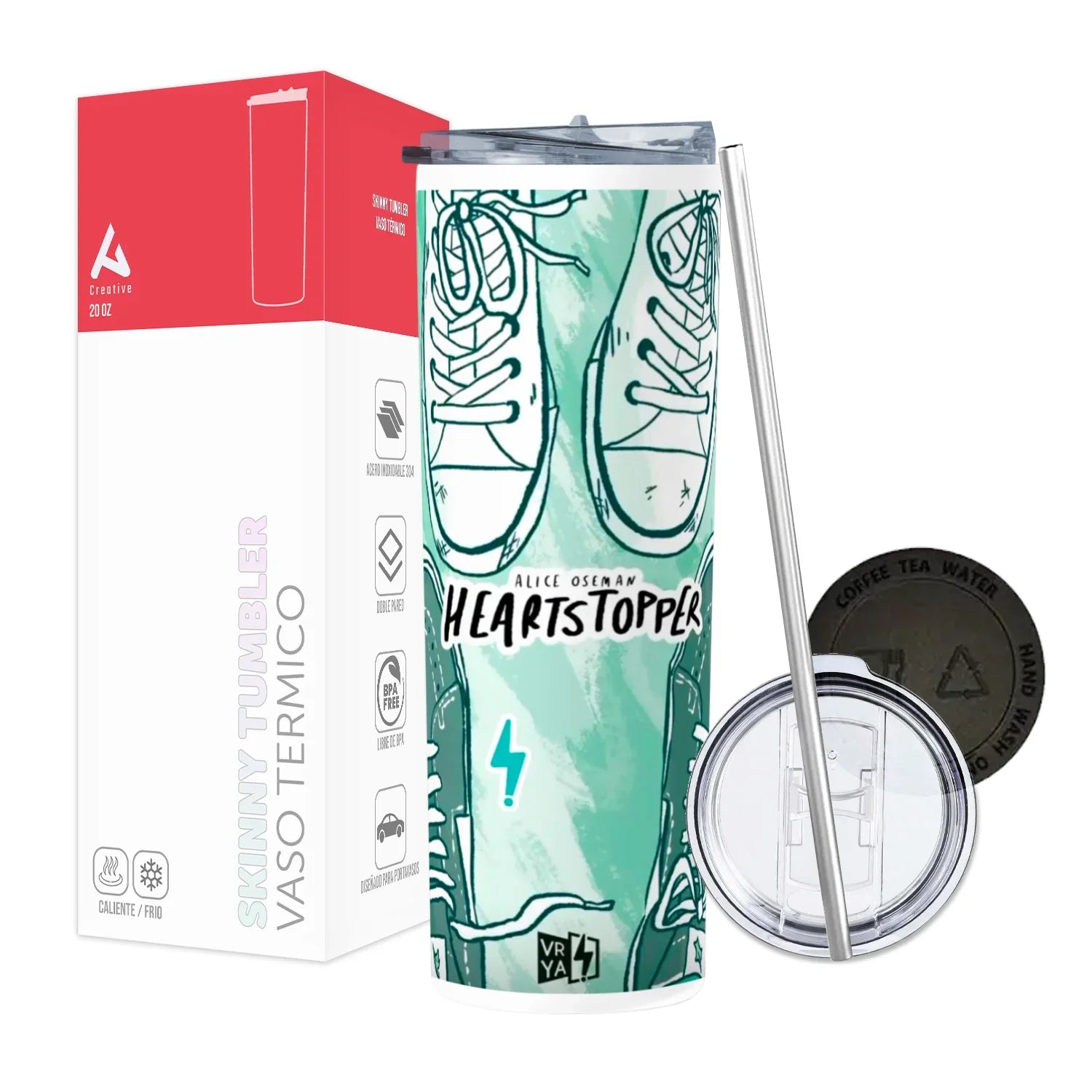 Termo Skinny Tumbler 20 oz de acero inoxidable - Heartstopper