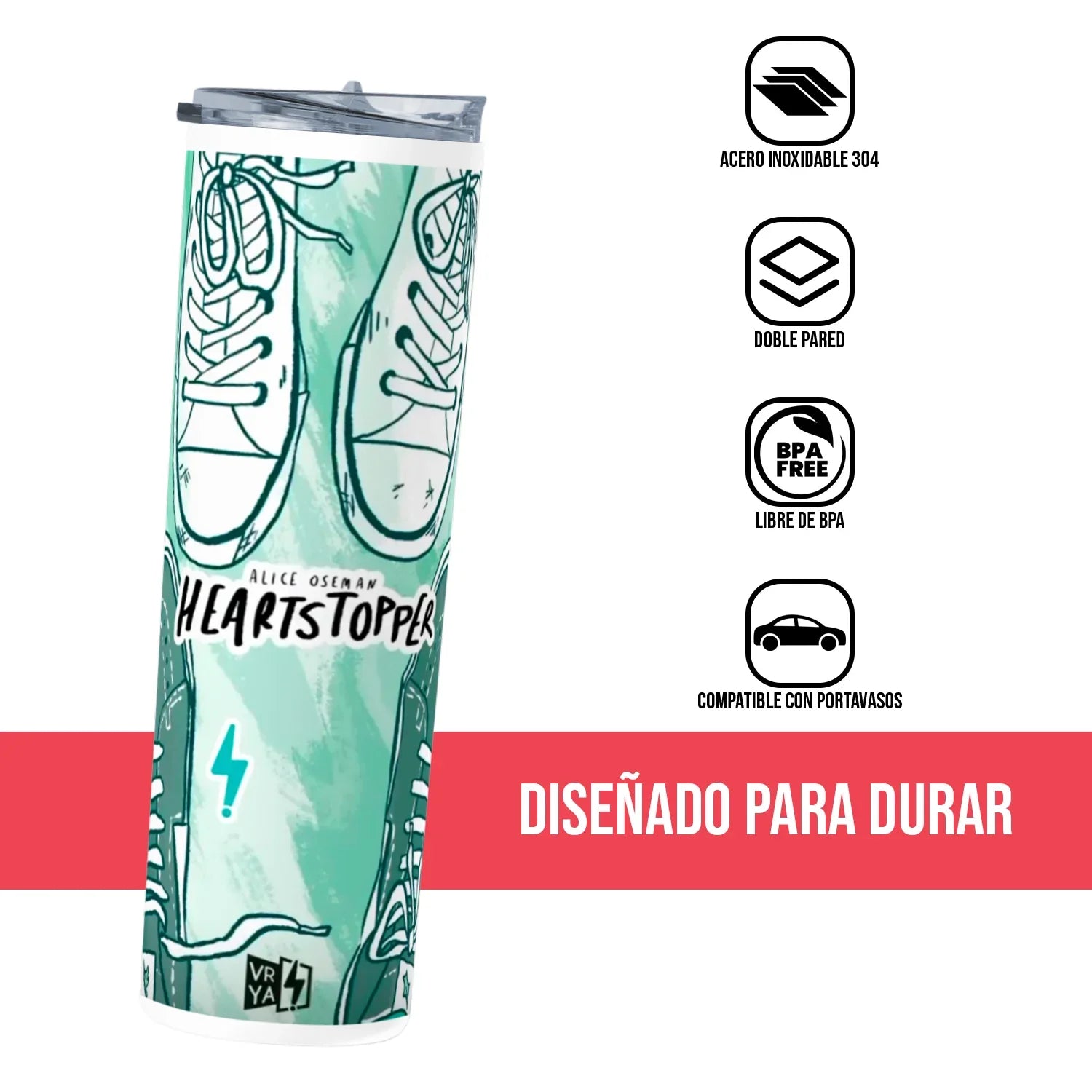 Termo Skinny Tumbler 20 oz de acero inoxidable - Heartstopper