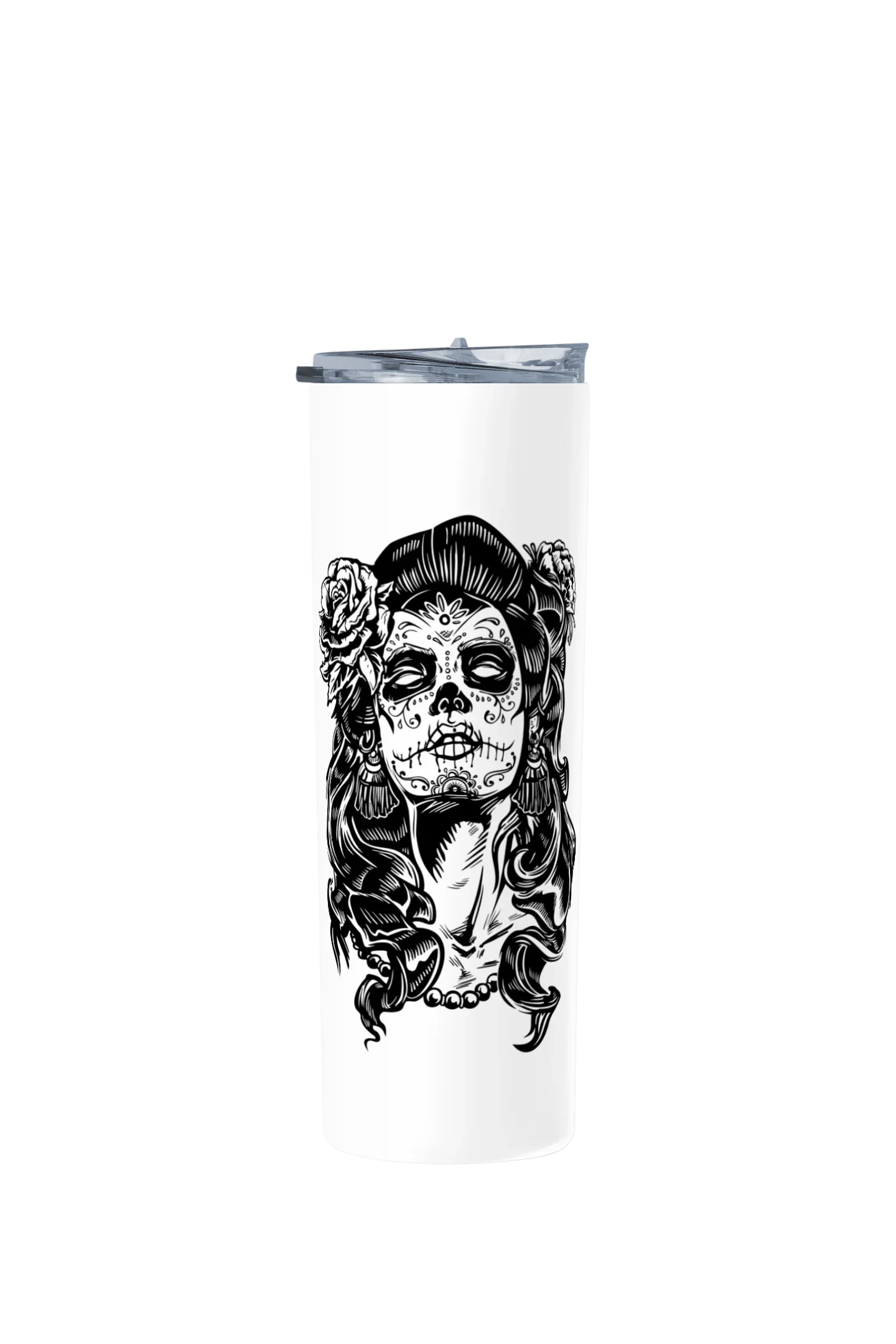 Termo Skinny Tumbler 20 oz de acero inoxidable - Chica calavera