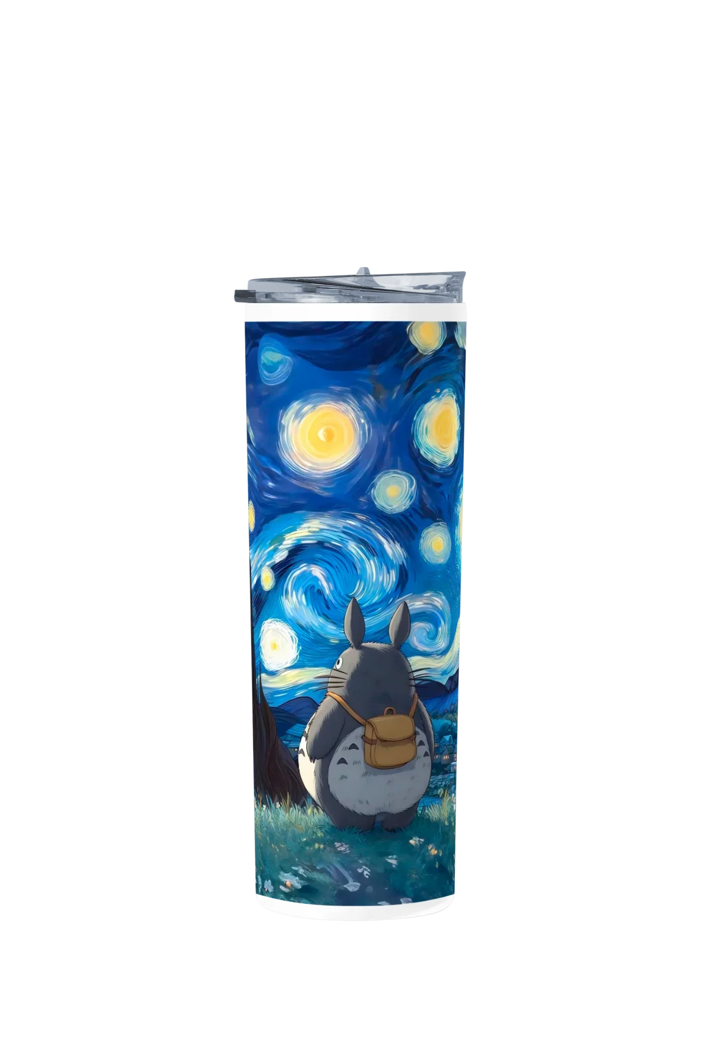 Termo Skinny Tumbler 20 oz de acero inoxidable - Totoro Van Gogh