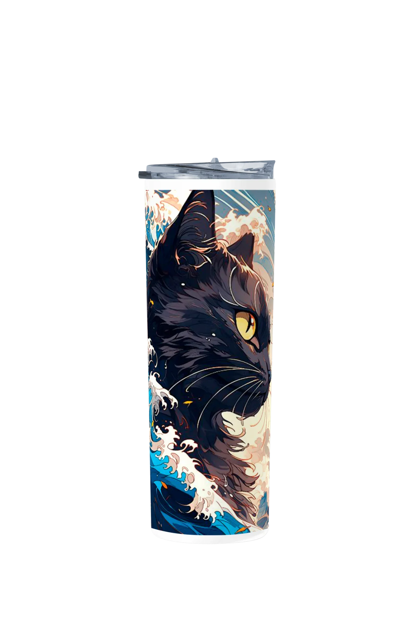 Termo Skinny Tumbler 20 oz de acero inoxidable - Gato Arte Japonés