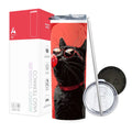 Termo Skinny Tumbler 20 oz de acero inoxidable - Gato Mascando Chicle