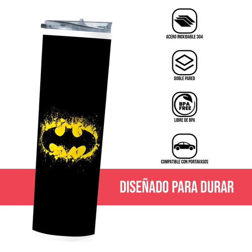 Termo Skinny Tumbler 20 oz de acero inoxidable - Batman Logo