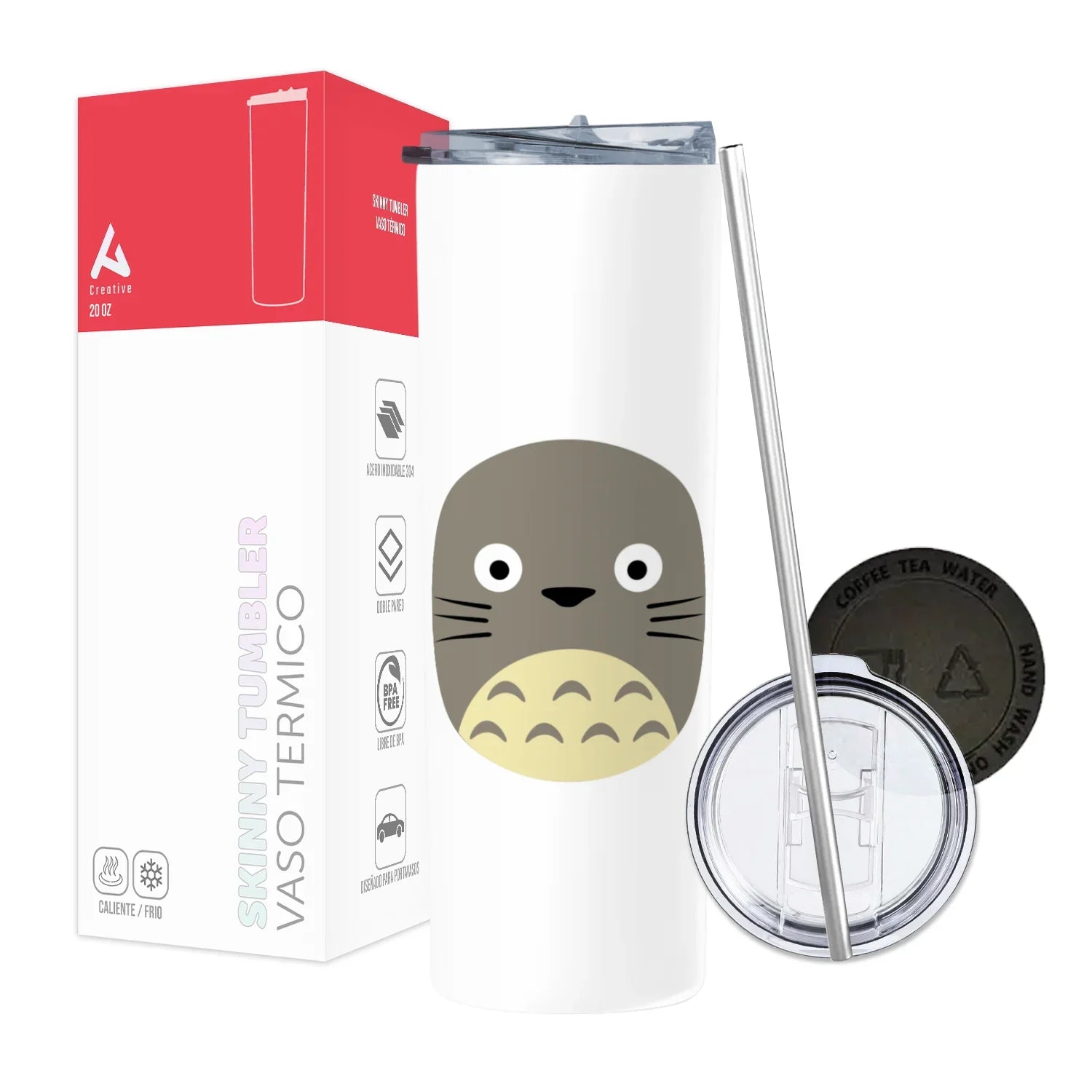 Termo Skinny Tumbler 20 oz de acero inoxidable - Totoro