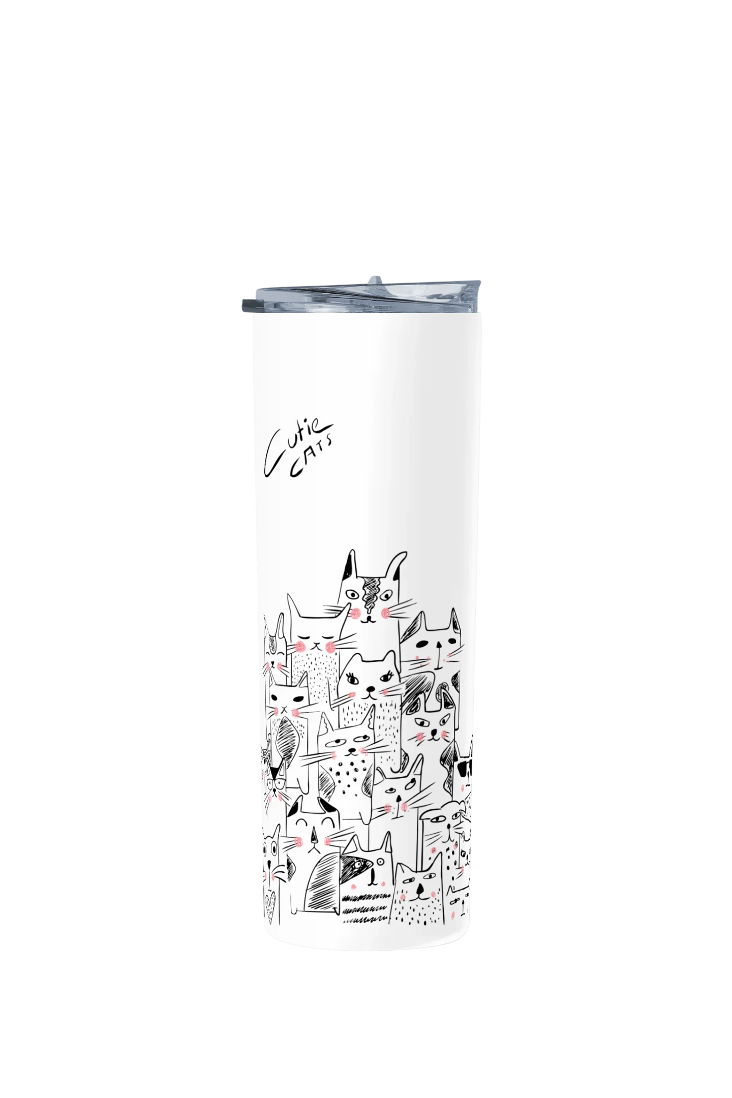 Termo Skinny Tumbler 20 oz de acero inoxidable - Gatitos Cute