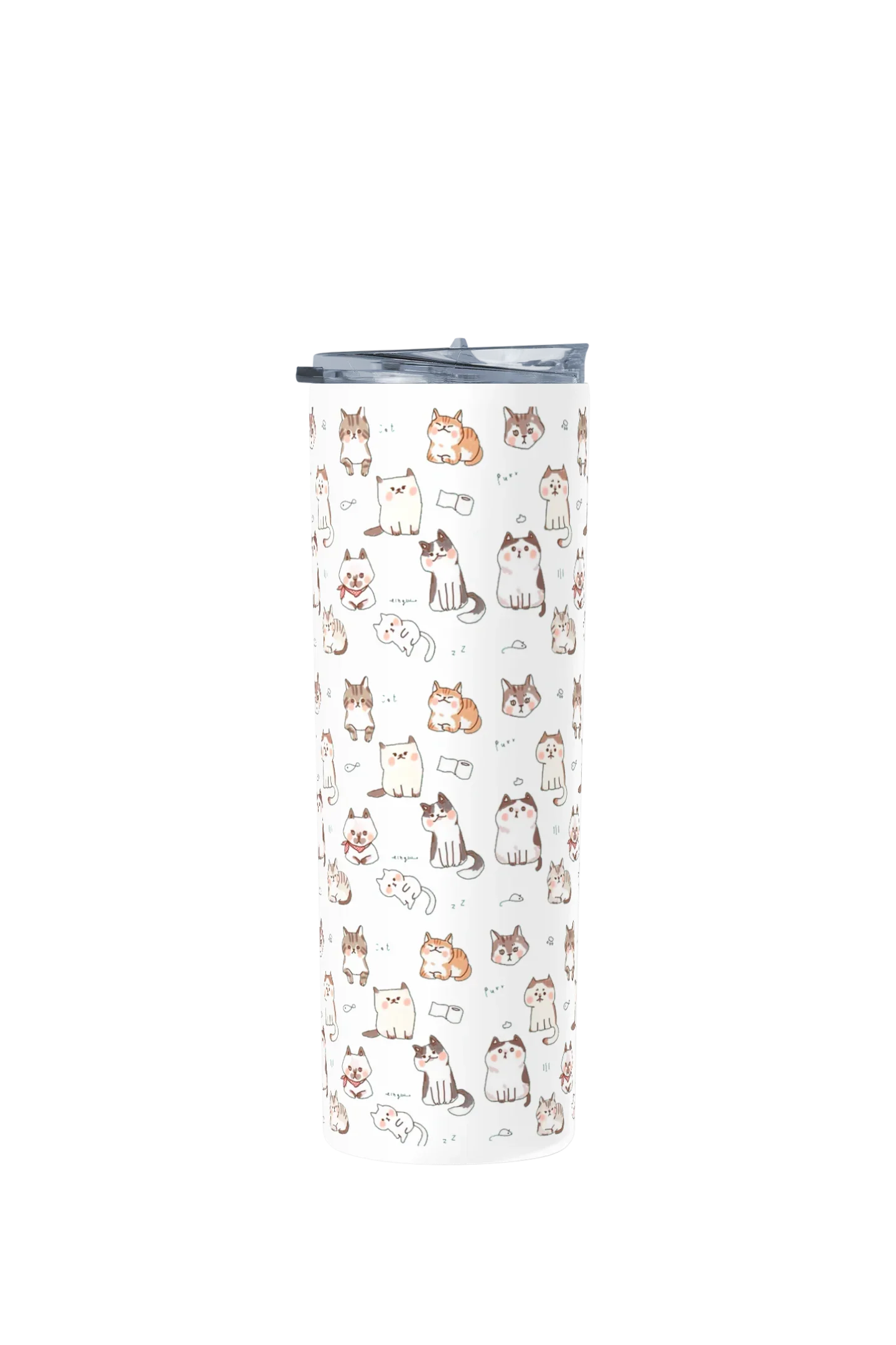 Termo Skinny Tumbler 20 oz de acero inoxidable - Gatitos Collage