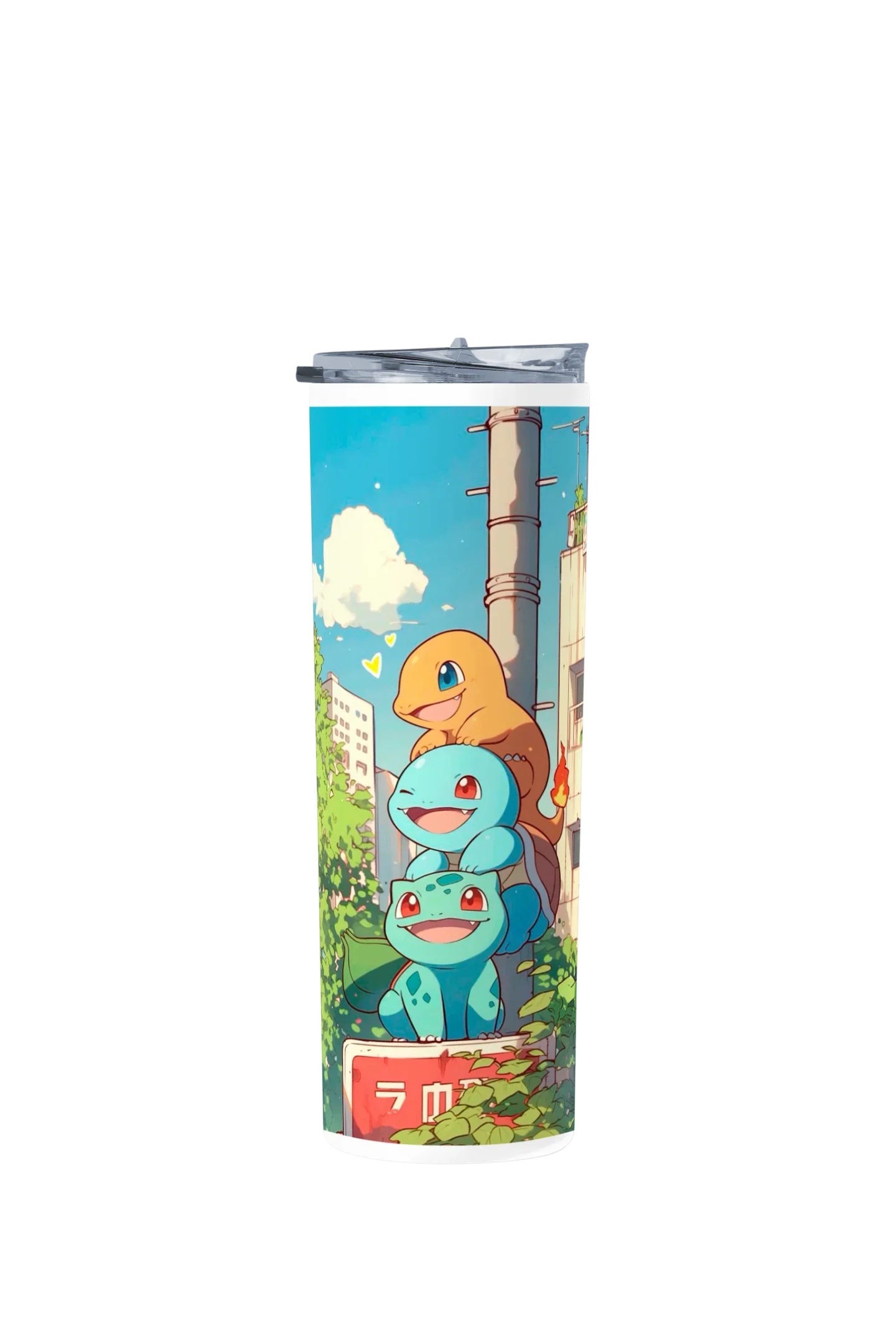 Termo Skinny Tumbler 20 oz de acero inoxidable - Pokemon en la calle