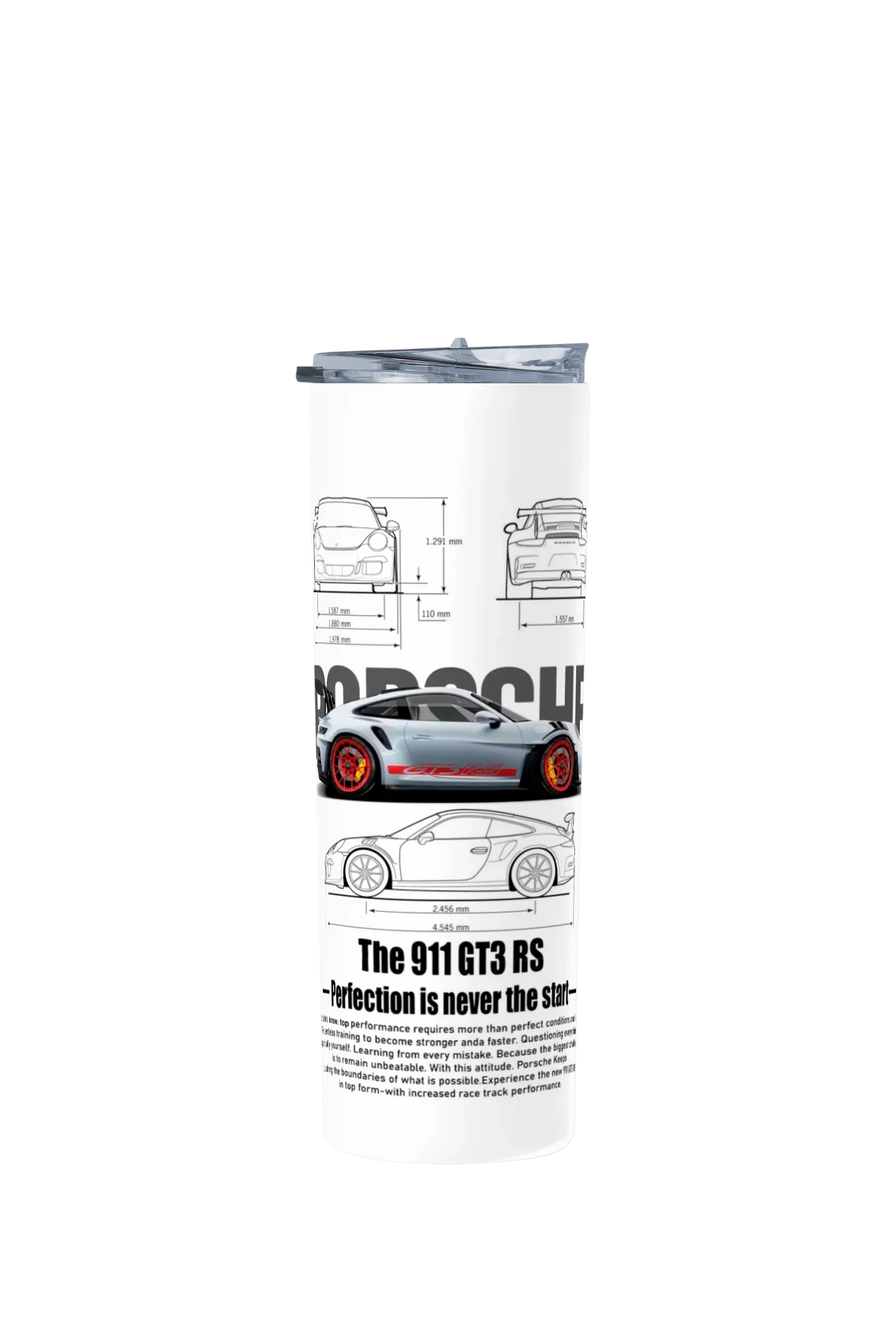 Termo Skinny Tumbler 20 oz de acero inoxidable - Porsche Technical