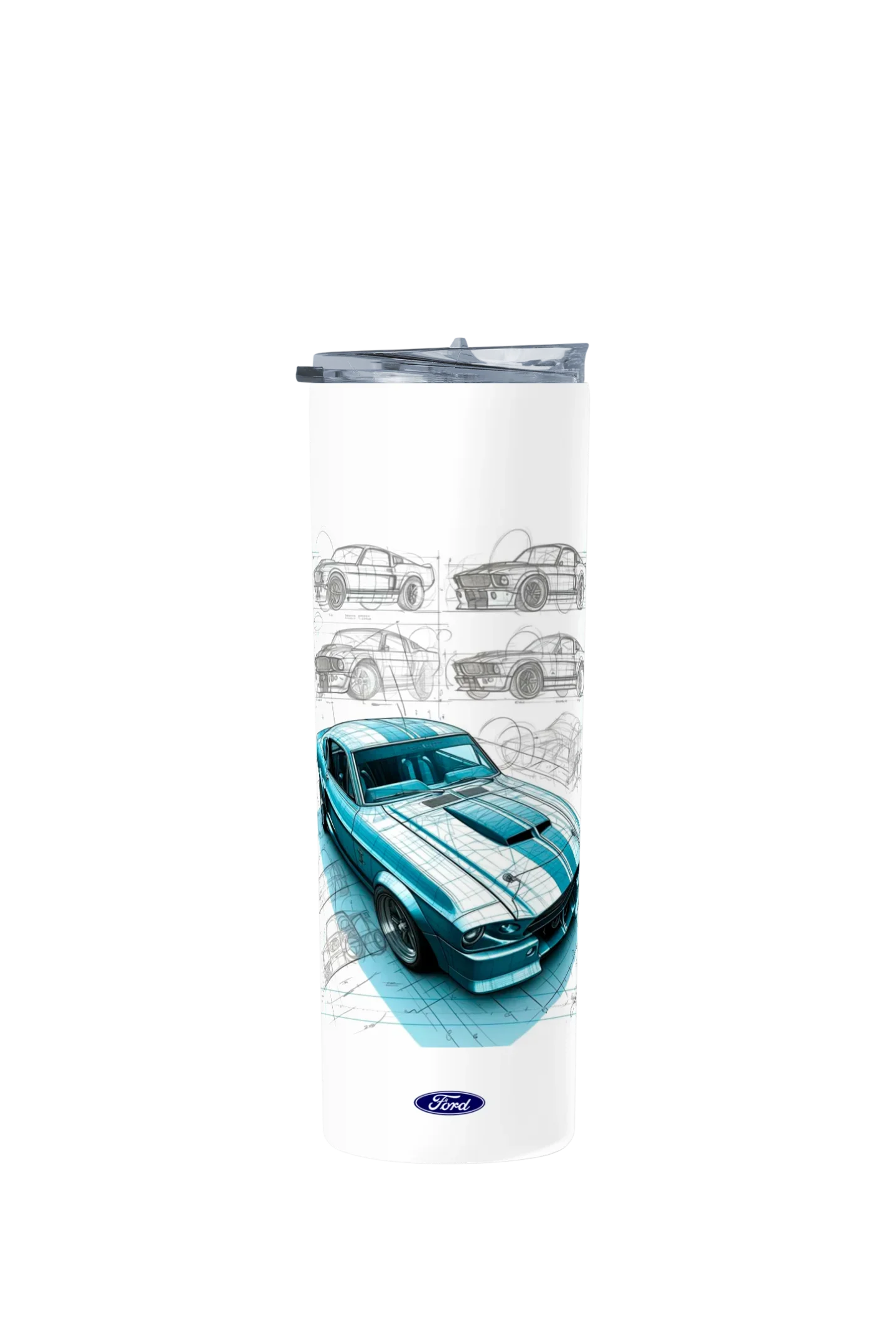 Termo Skinny Tumbler 20 oz de acero inoxidable - Mustang Concept Lines