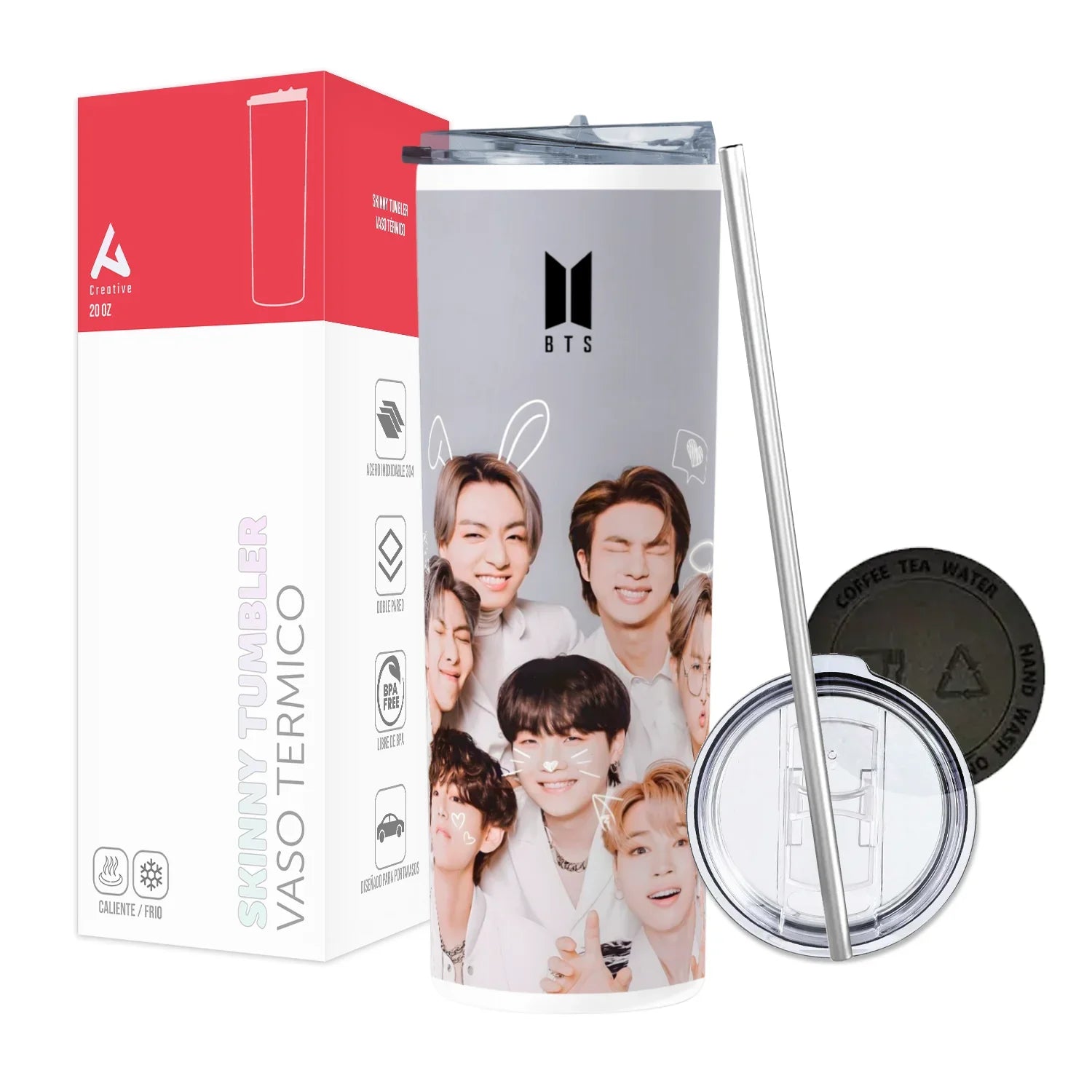 Termo Skinny Tumbler 20 oz de acero inoxidable - BTS 01