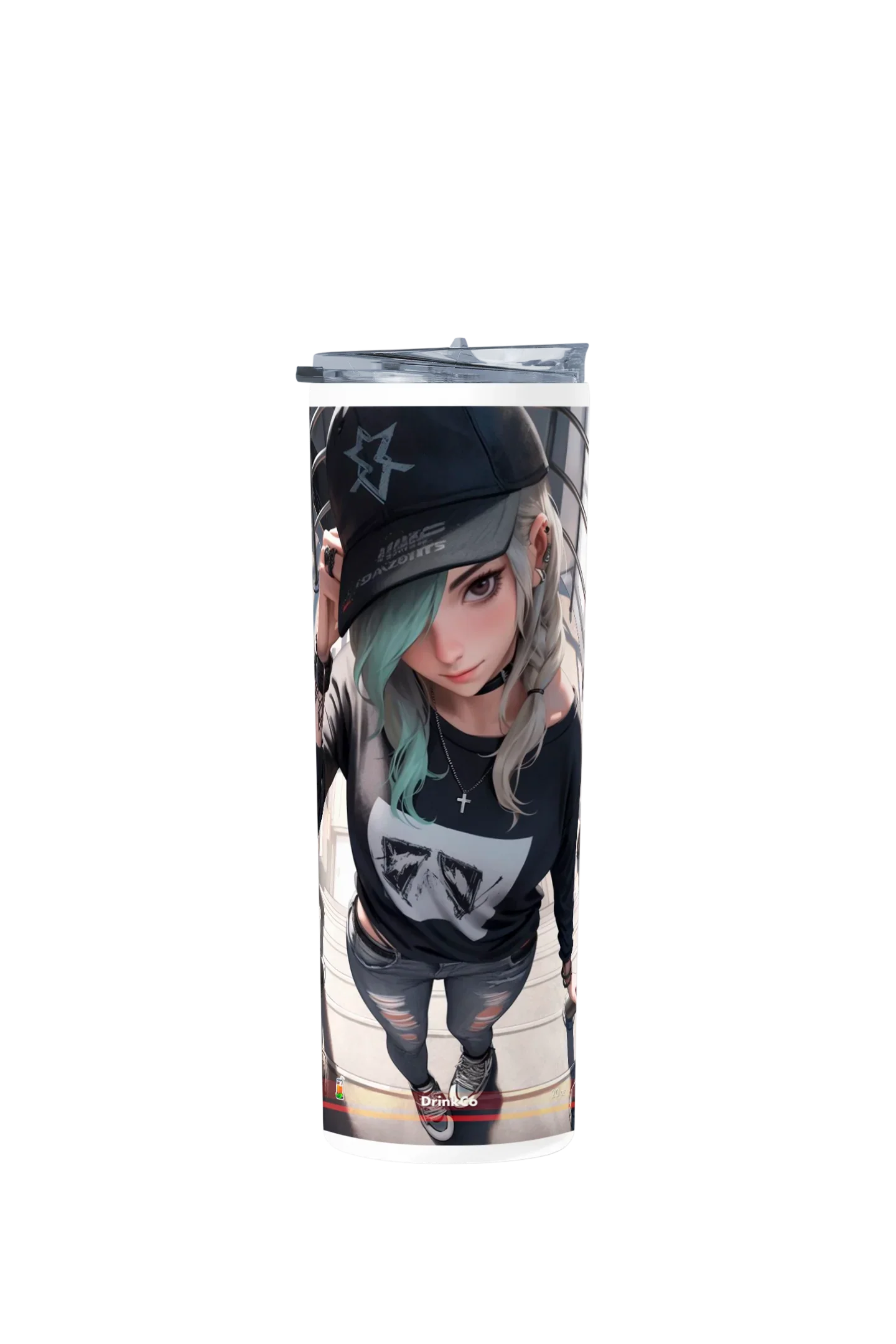 Termo Skinny Tumbler 20 oz de acero inoxidable - Chica Anime 10