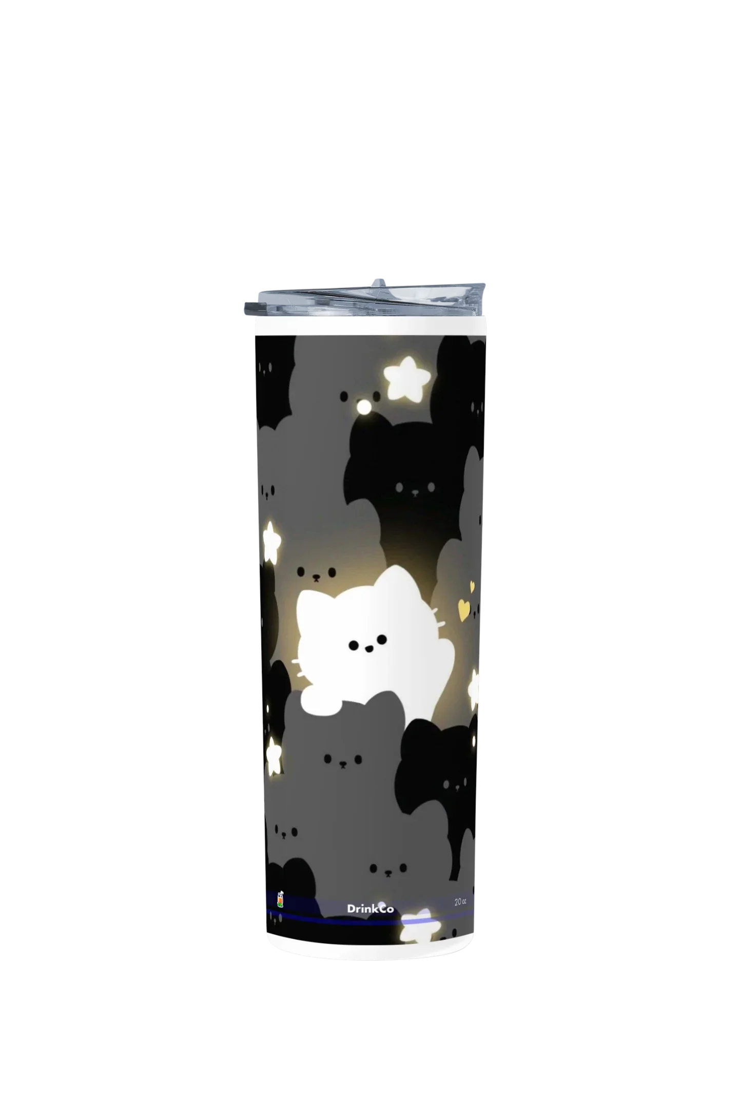 Termo Skinny Tumbler 20 oz de acero inoxidable - Gato Iluminado