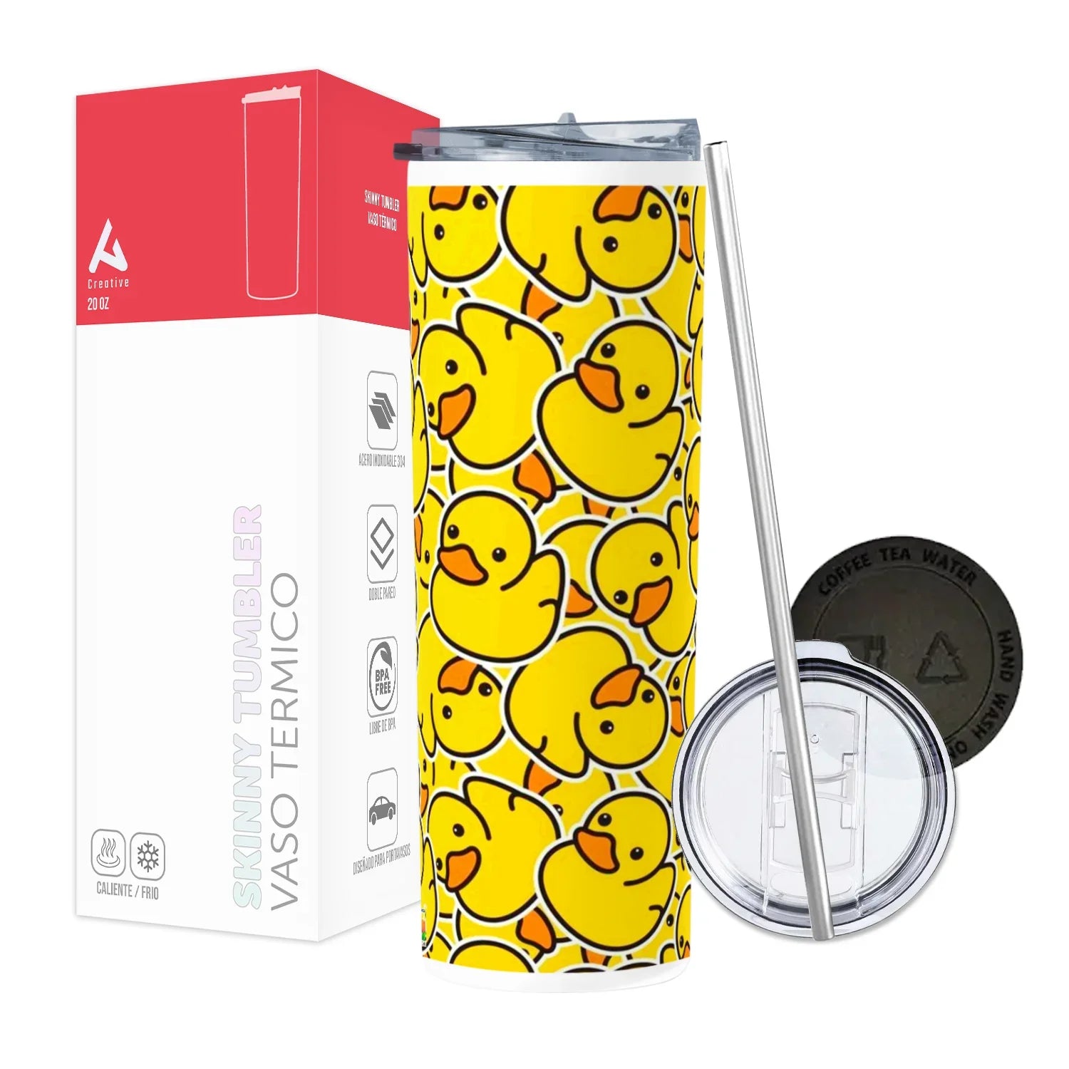 Termo Skinny Tumbler 20 oz de acero inoxidable - Patitos Patron