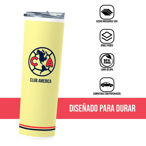 Termo Skinny Tumbler 20 oz de acero inoxidable - Club America