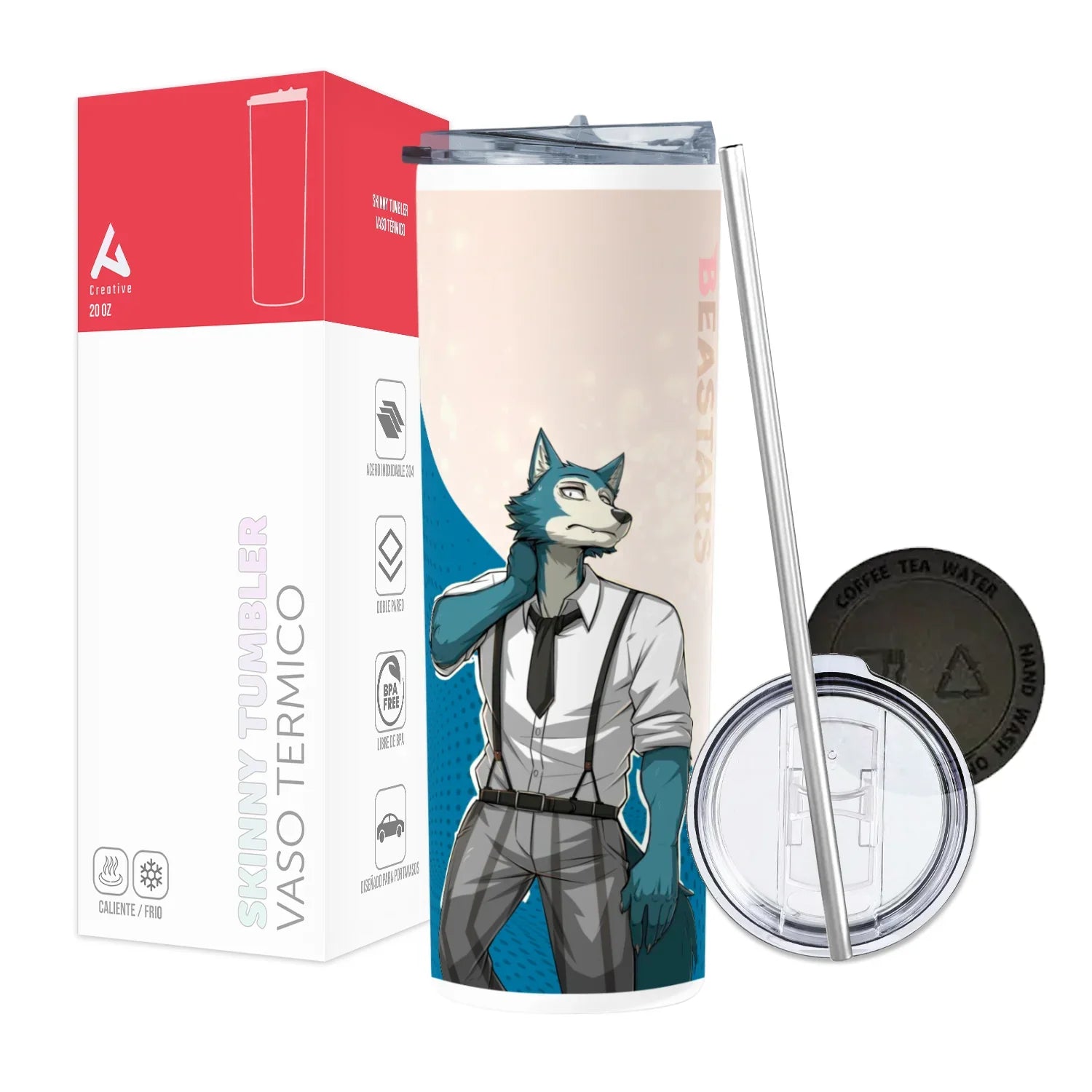 Termo Skinny Tumbler 20 oz de acero inoxidable - Legoshi