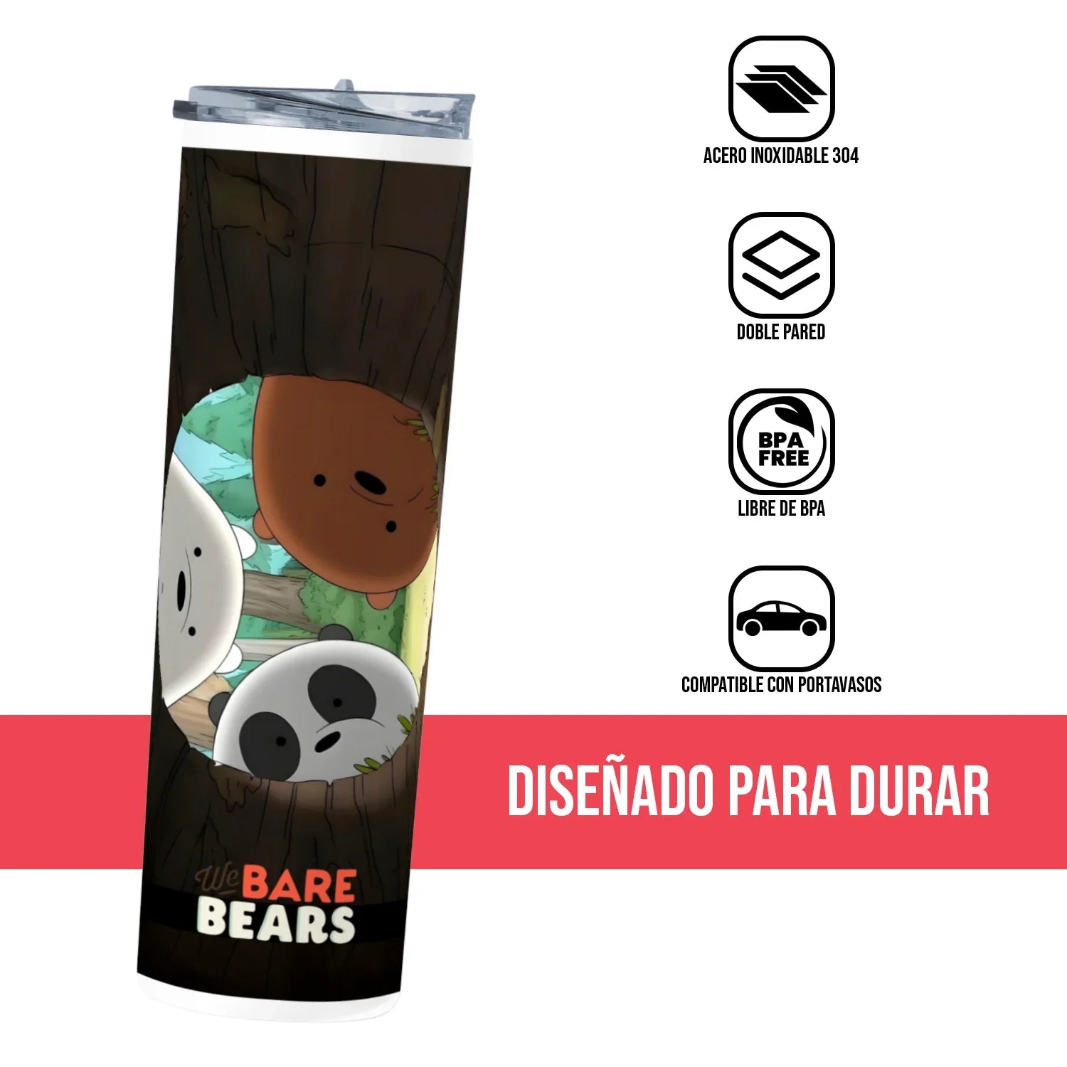 Termo Skinny Tumbler 20 oz de acero inoxidable - Escandalosos 2