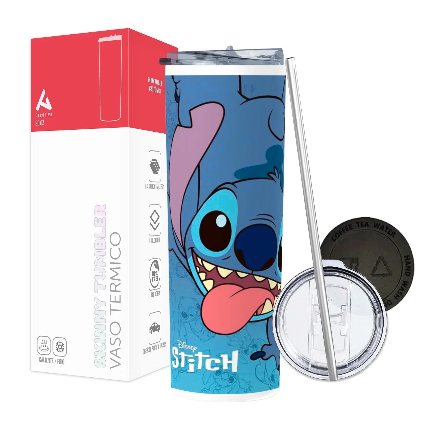 Termo Skinny Tumbler 20 oz de acero inoxidable - Stitch