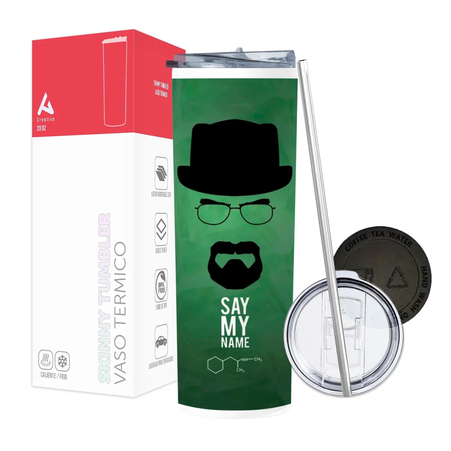 Termo Skinny Tumbler 20 oz de acero inoxidable - Breaking Bad