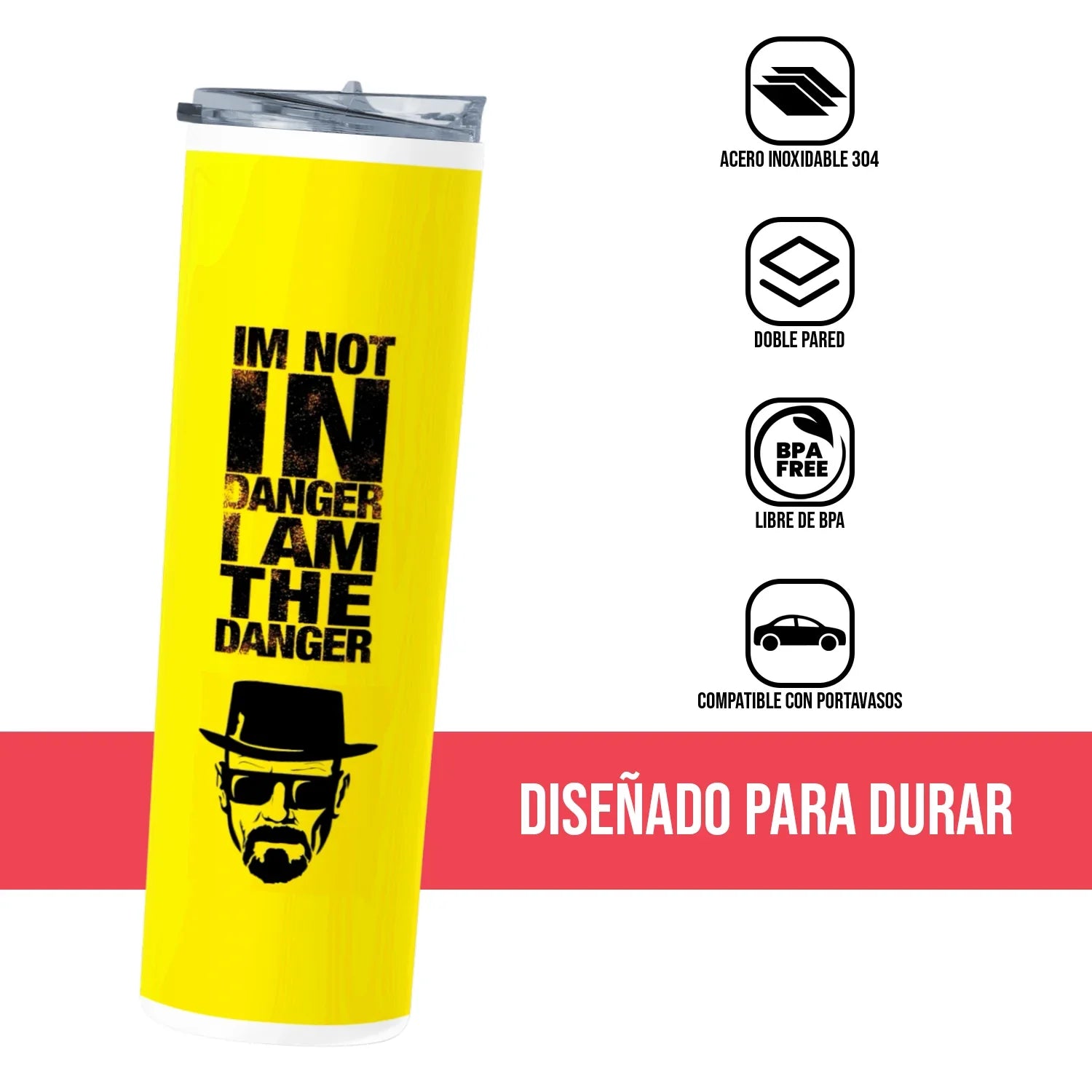 Termo Skinny Tumbler 20 oz de acero inoxidable - Breaking Bad 2