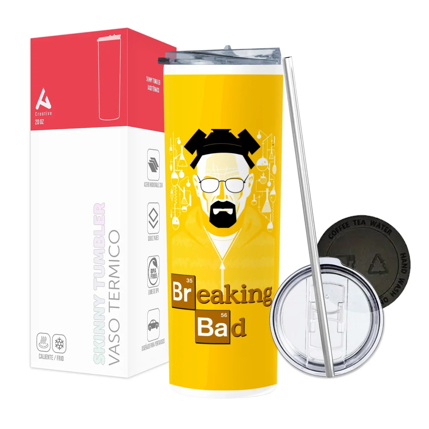 Termo Skinny Tumbler 20 oz de acero inoxidable - Breaking Bad 3