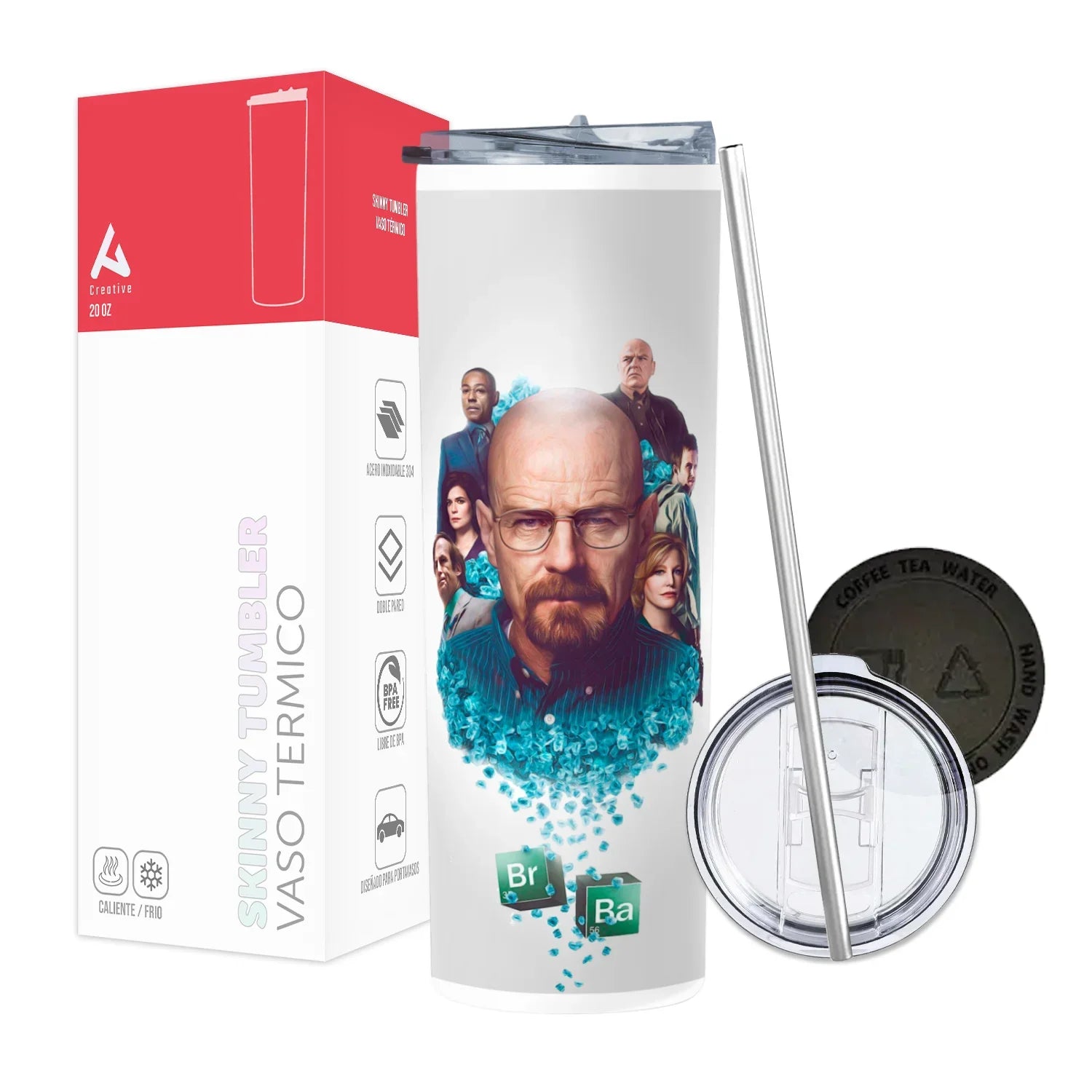 Termo Skinny Tumbler 20 oz de acero inoxidable - Breaking Bad 4