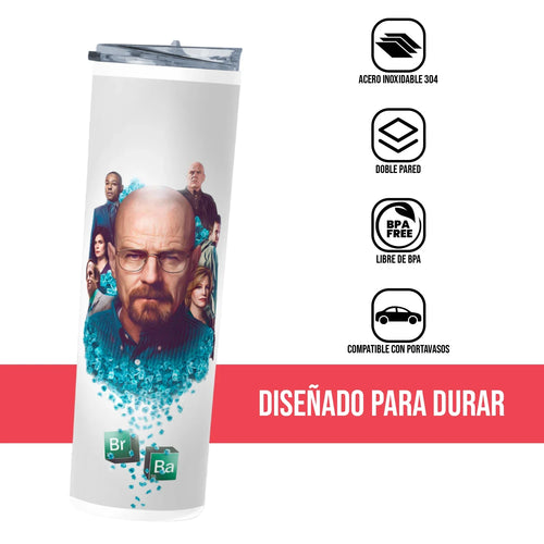 Termo Skinny Tumbler 20 oz de acero inoxidable - Breaking Bad 4