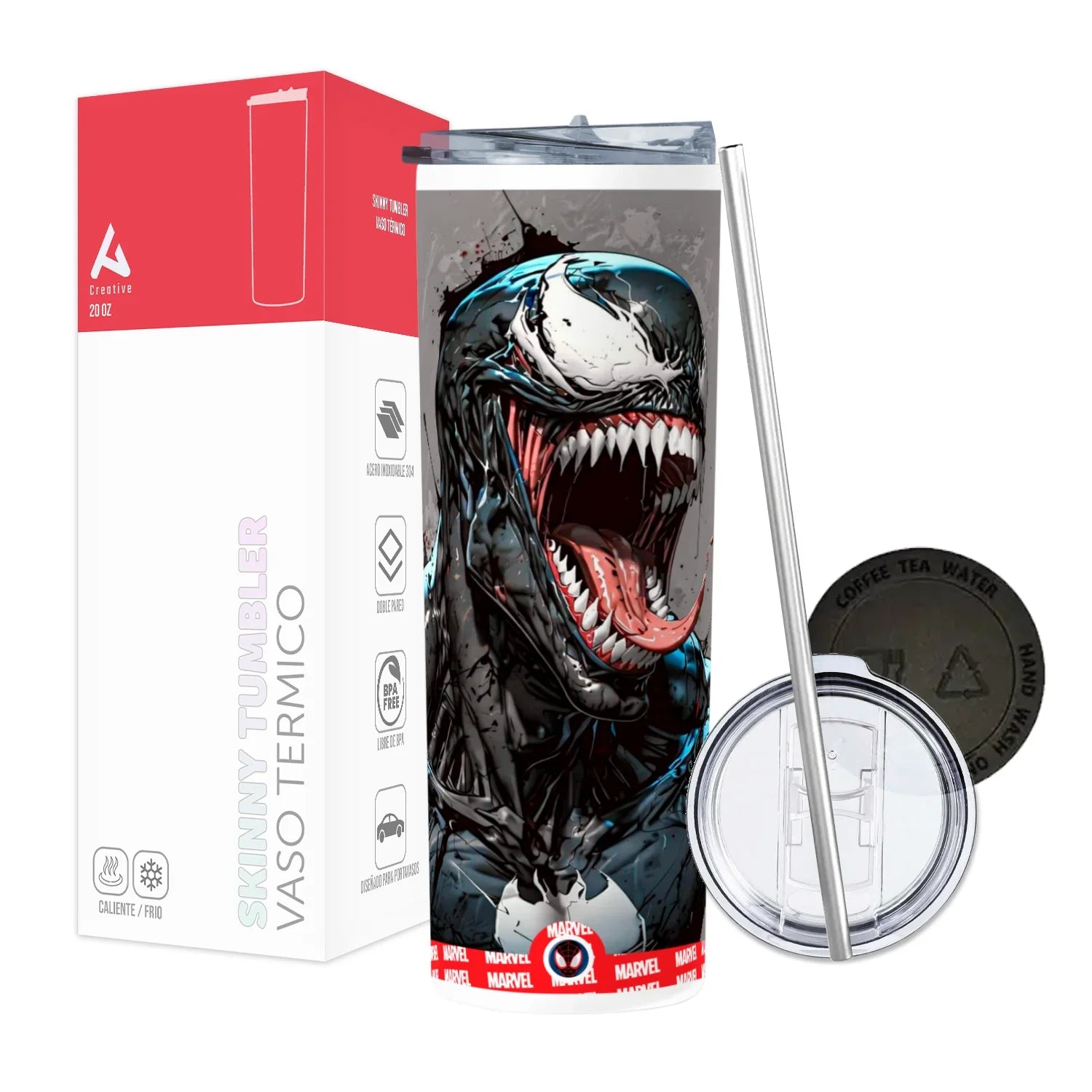 Termo Skinny Tumbler 20 oz de acero inoxidable - Marvel Venom