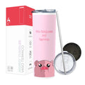 Termo Skinny Tumbler 20 oz de acero inoxidable - Cerdito no toques mi termo
