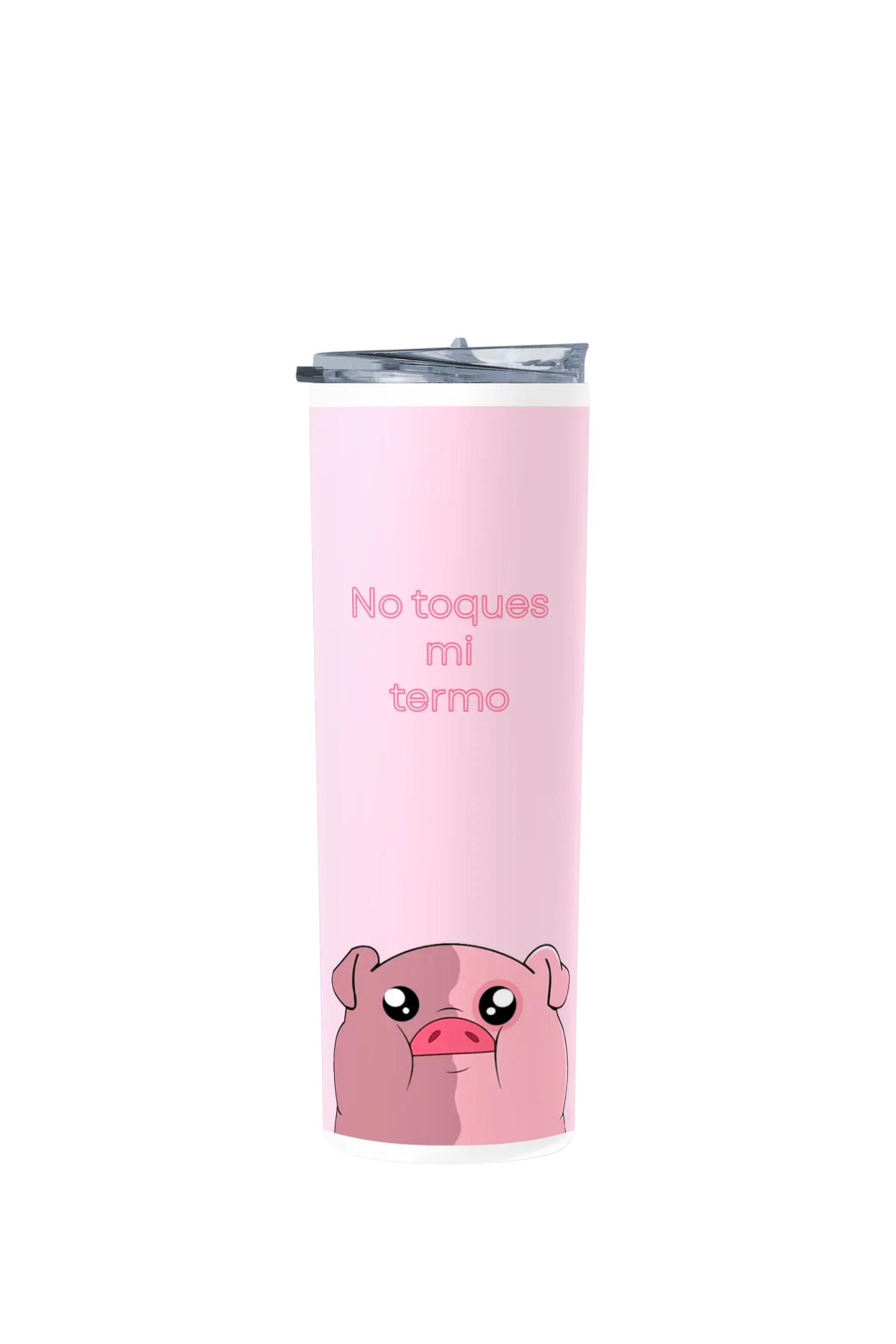 Termo Skinny Tumbler 20 oz de acero inoxidable - Cerdito no toques mi termo