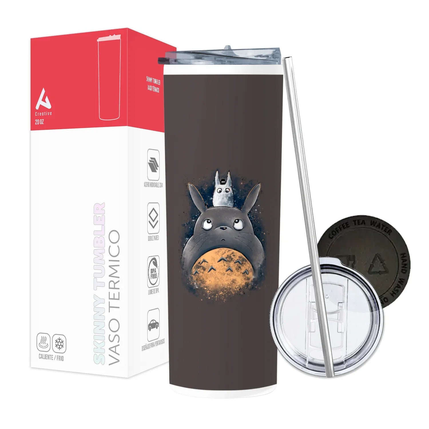 Termo Skinny Tumbler 20 oz de acero inoxidable - Totoro