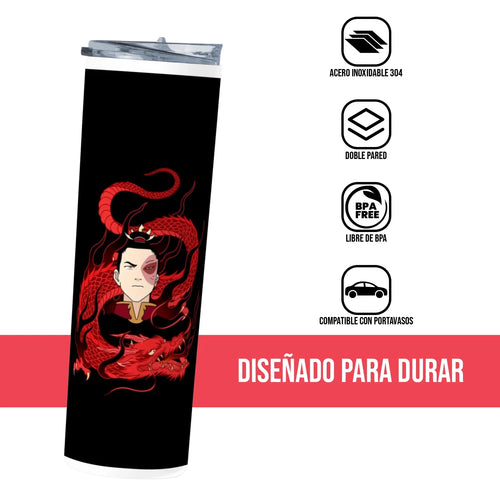 Termo Skinny Tumbler 20 oz de acero inoxidable - Avatar Zuko
