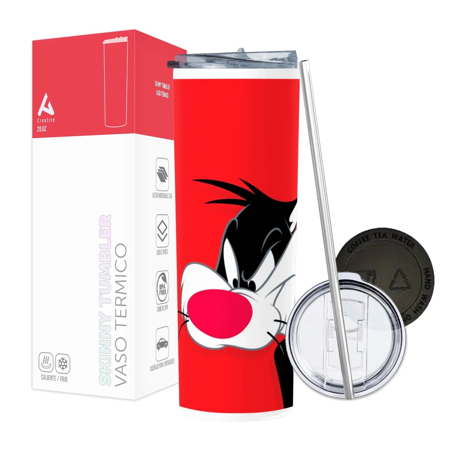 Termo Skinny Tumbler 20 oz de acero inoxidable - Silvestre