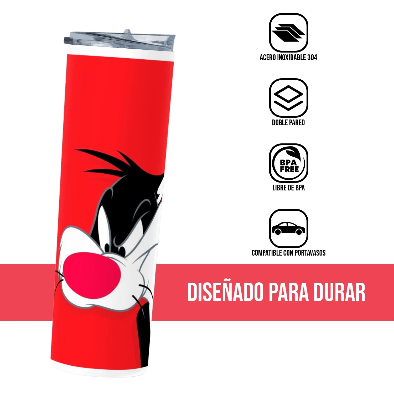 Termo Skinny Tumbler 20 oz de acero inoxidable - Silvestre