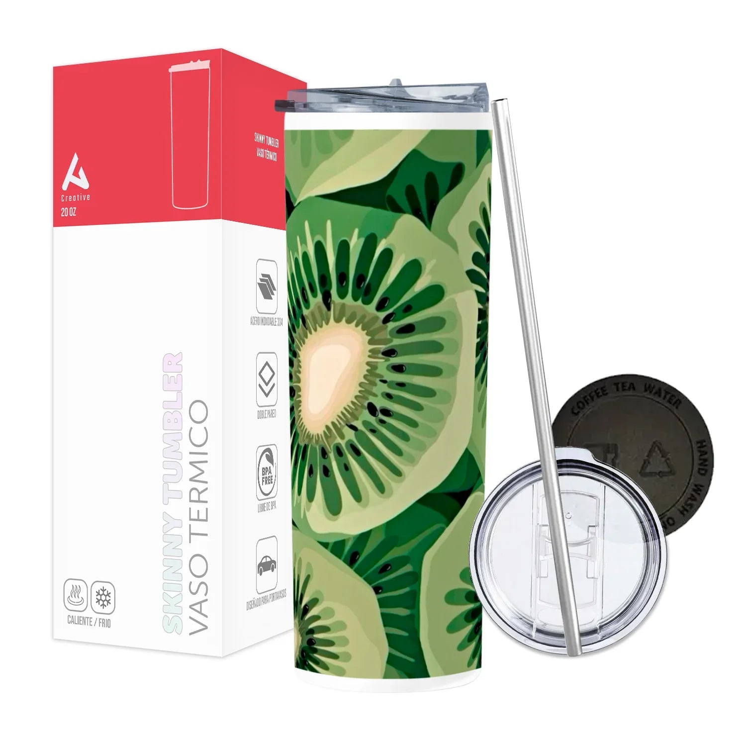 Termo Skinny Tumbler 20 oz de acero inoxidable - Kiwis