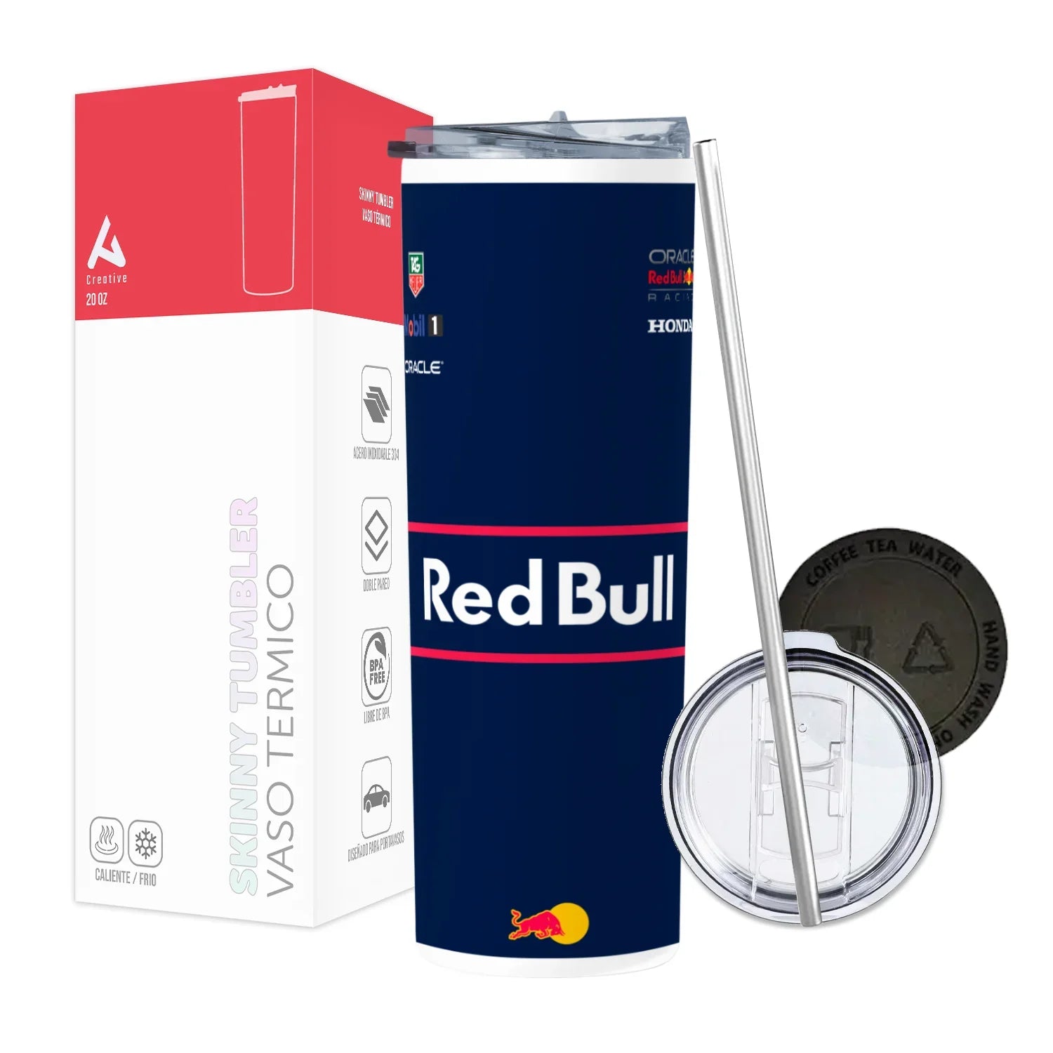 Termo Skinny Tumbler 20 oz de acero inoxidable - Red Bull 2