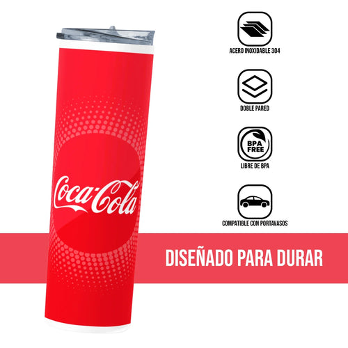 Termo Skinny Tumbler 20 oz de acero inoxidable - Coca Cola