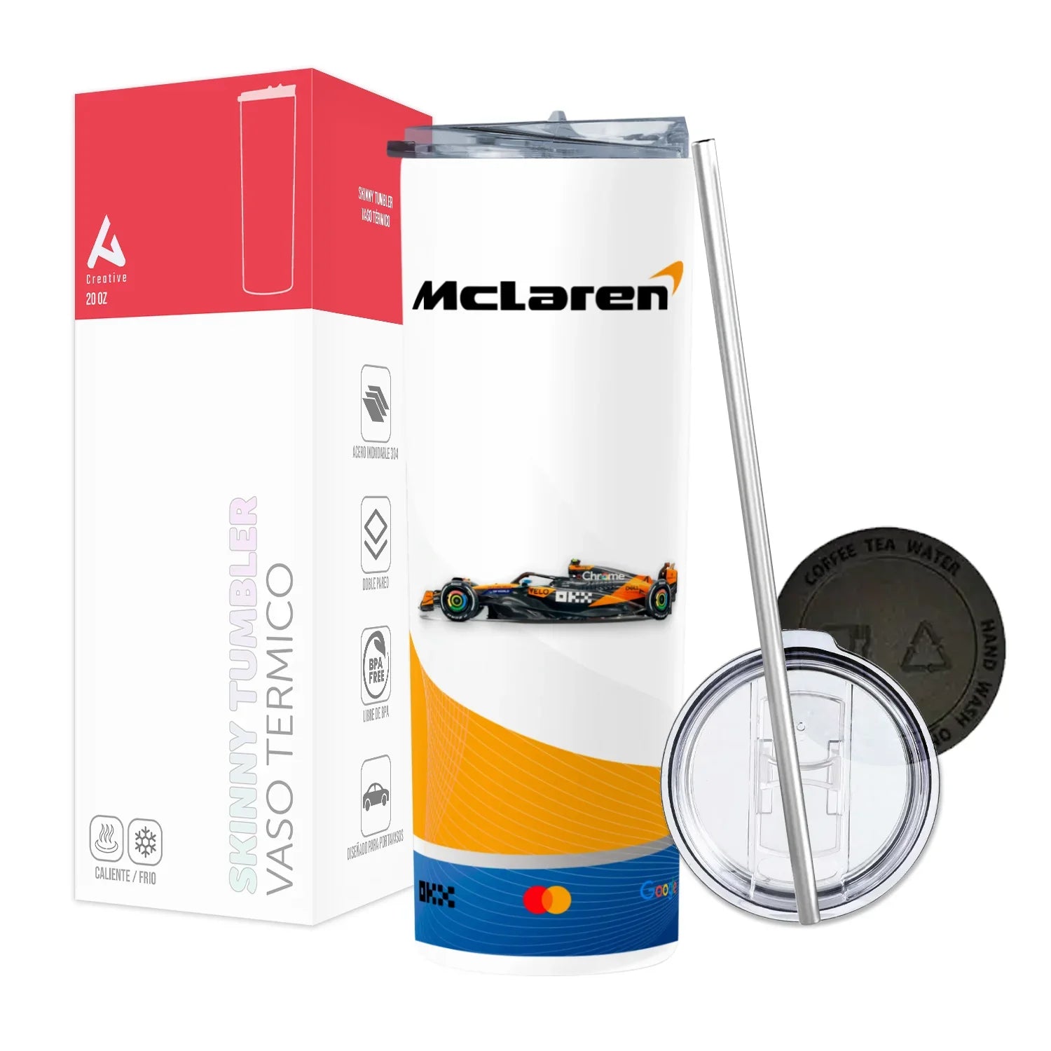 Termo Skinny Tumbler 20 oz de acero inoxidable - McLAren F1