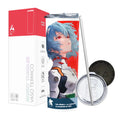 Termo Skinny Tumbler 20 oz de acero inoxidable - Evangelion Rei