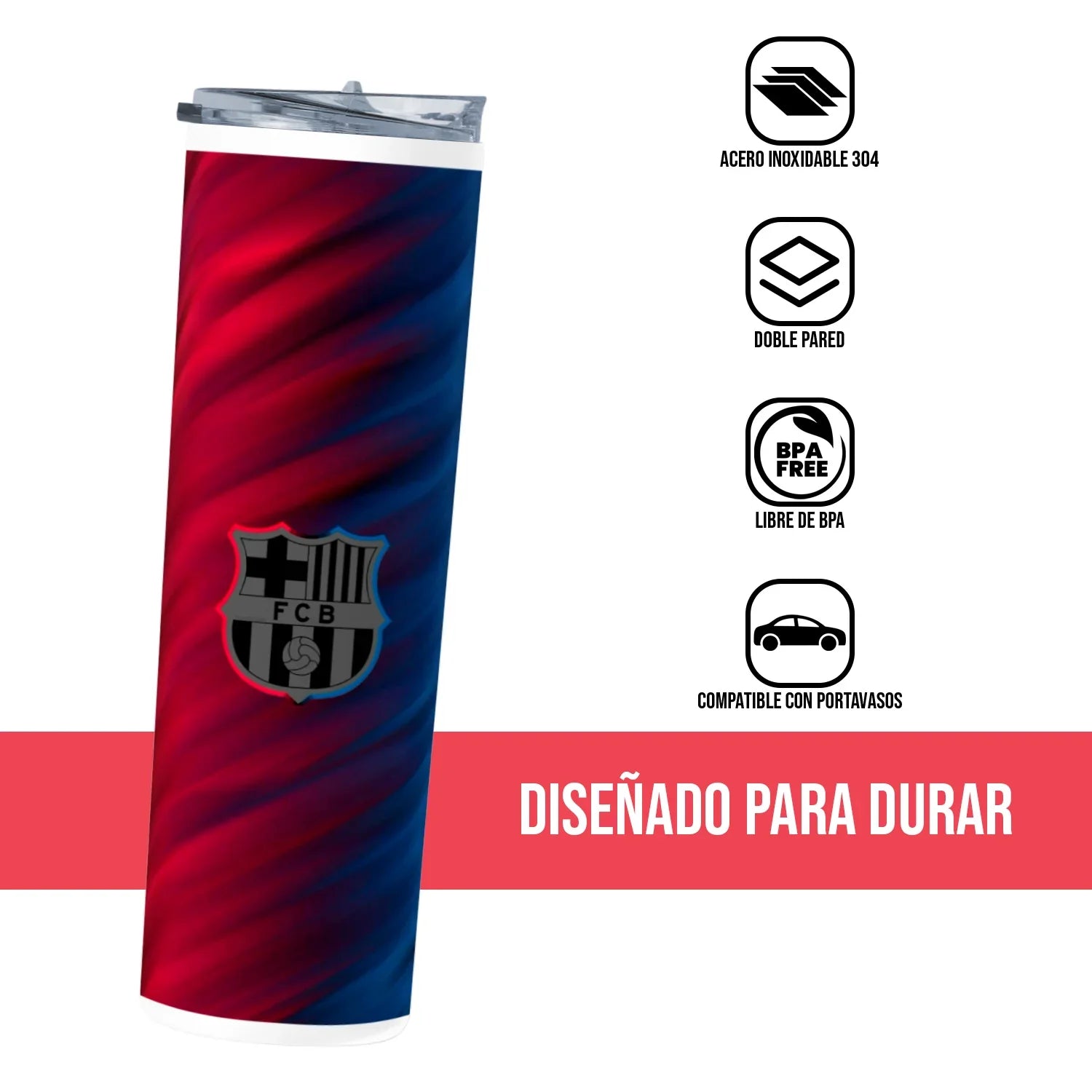 Termo Skinny Tumbler 20 oz de acero inoxidable - Barsa