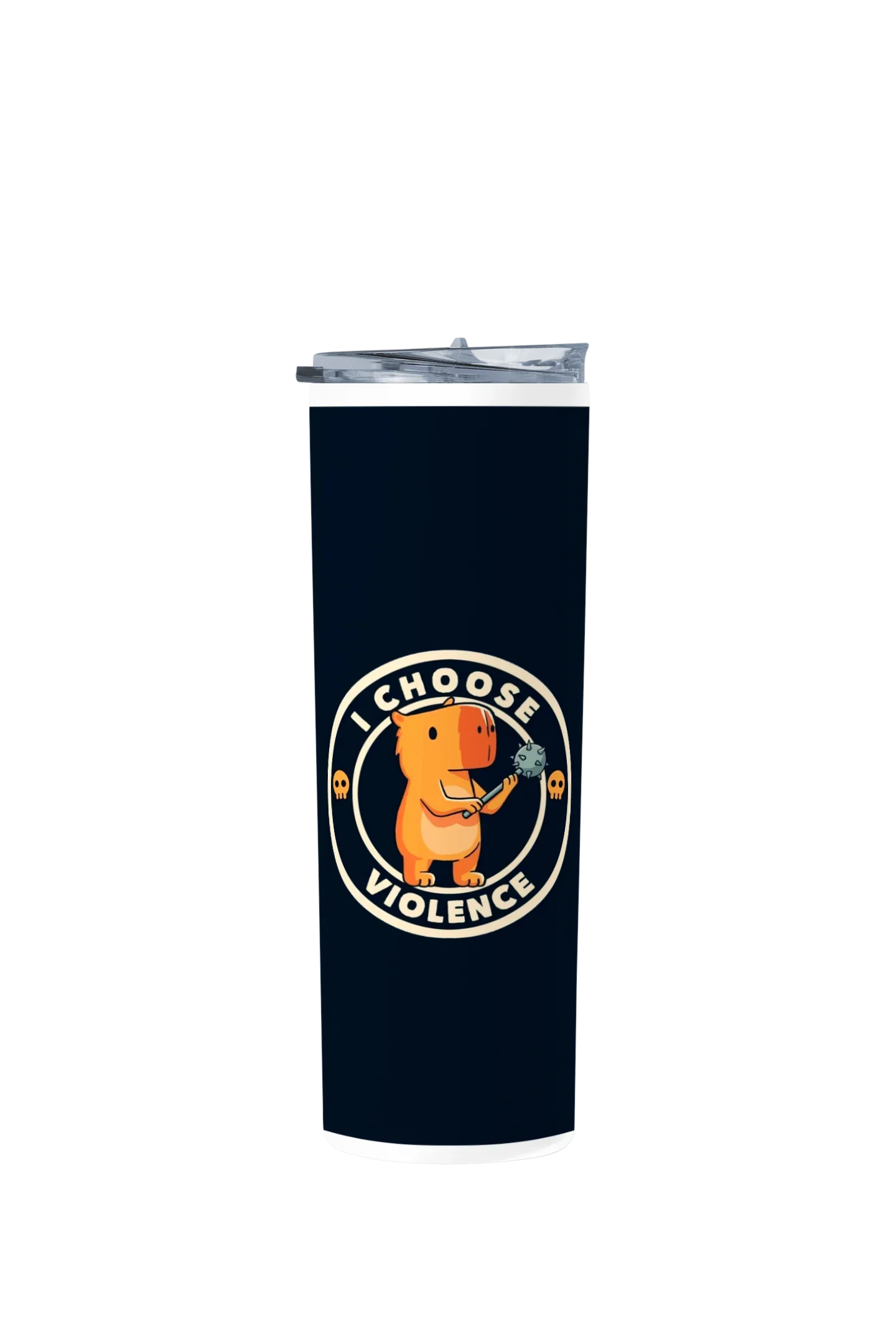 Termo Skinny Tumbler 20 oz de acero inoxidable - Capibara Violent