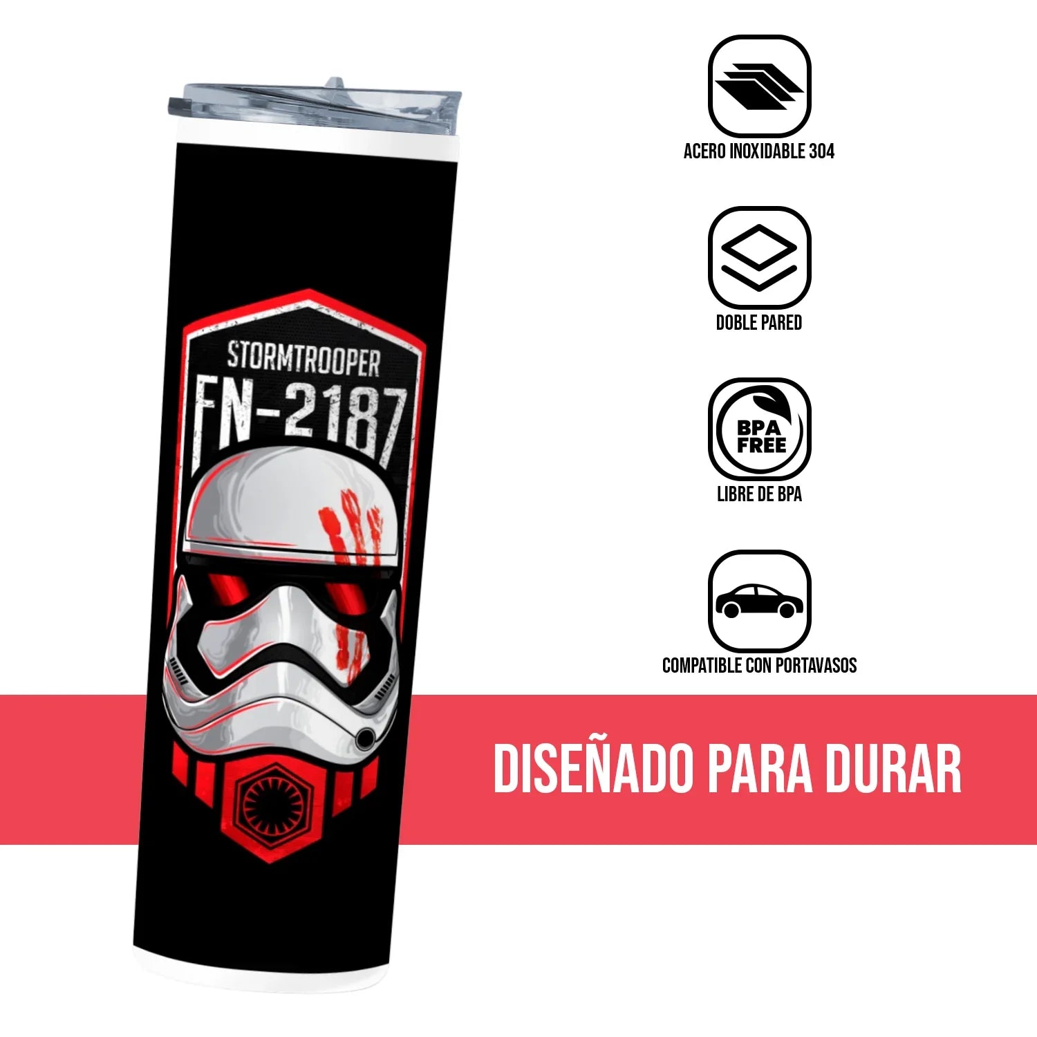 Termo Skinny Tumbler 20 oz de acero inoxidable - Storm Trooper