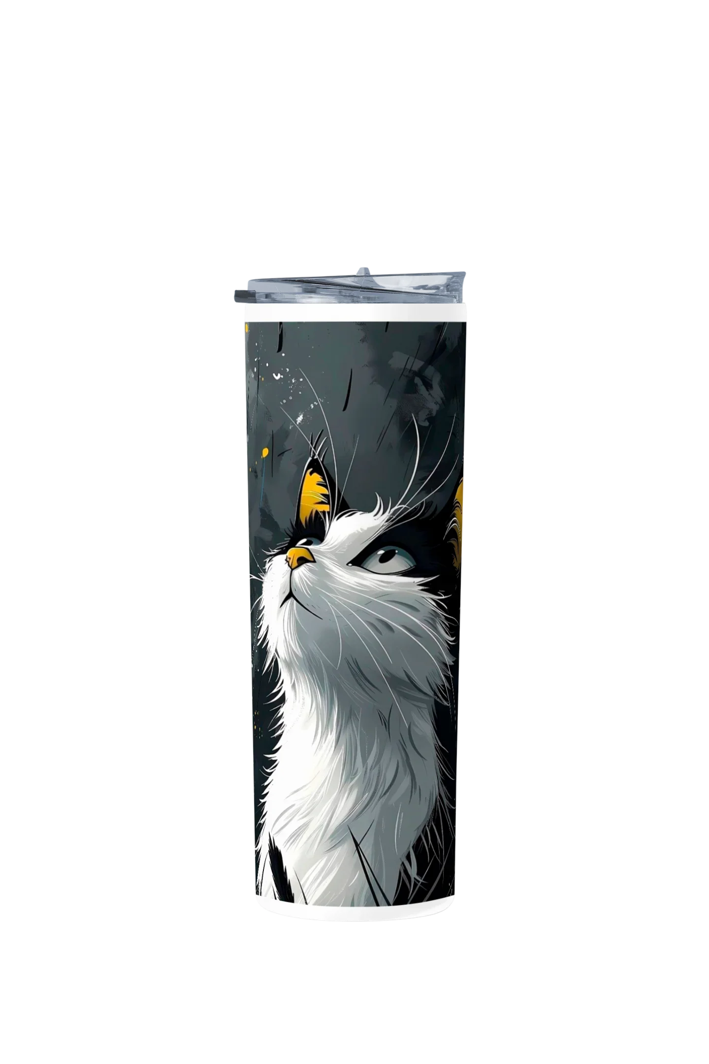 Termo Skinny Tumbler 20 oz de acero inoxidable - Gatito Mirando Arriba