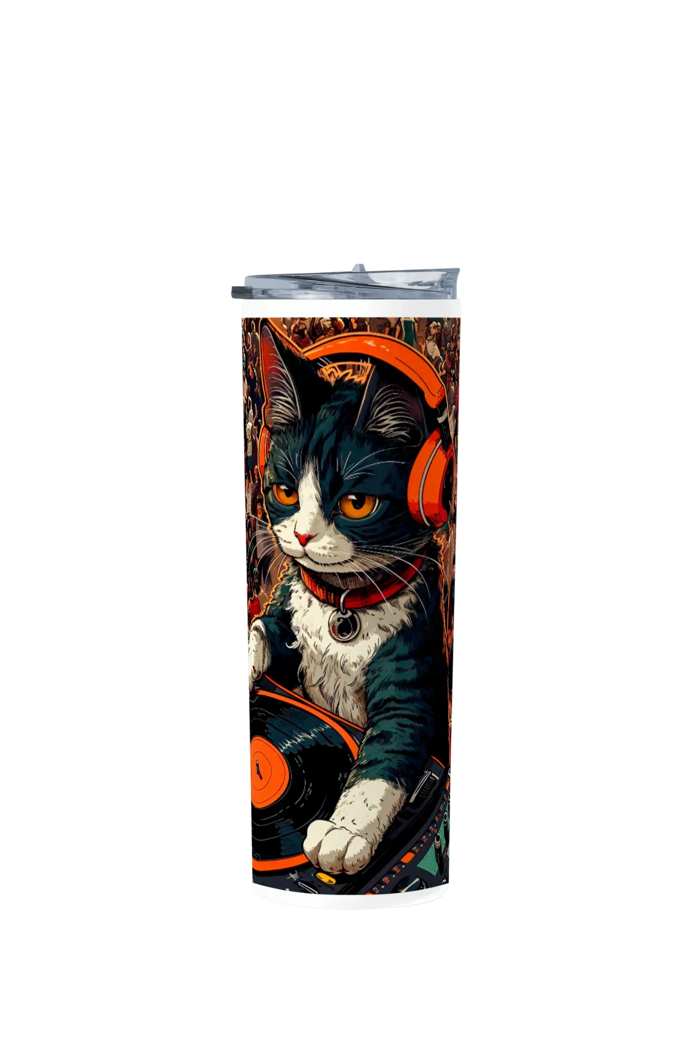 Termo Skinny Tumbler 20 oz de acero inoxidable - Gato DJ