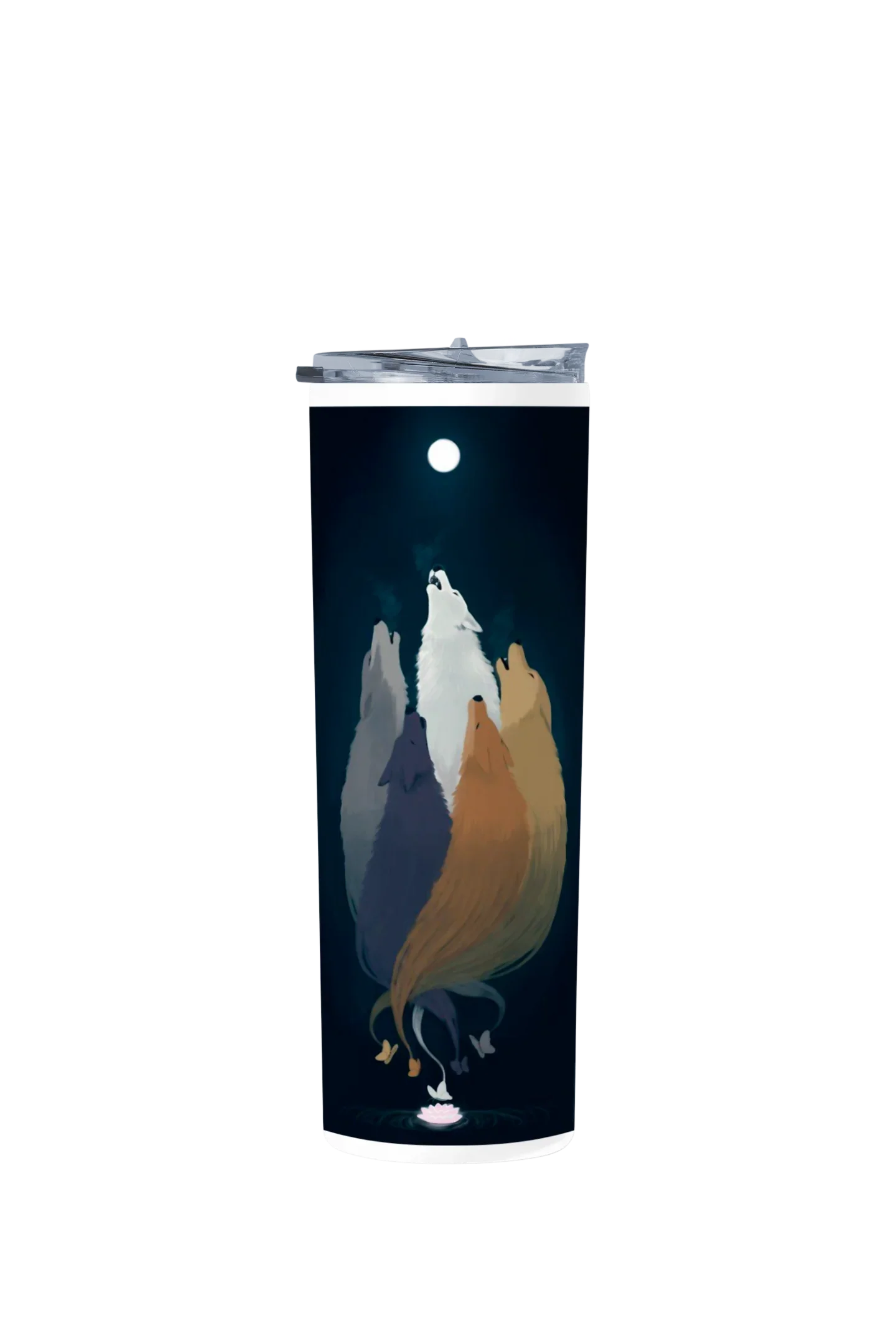 Termo Skinny Tumbler 20 oz de acero inoxidable - Lobos Luna